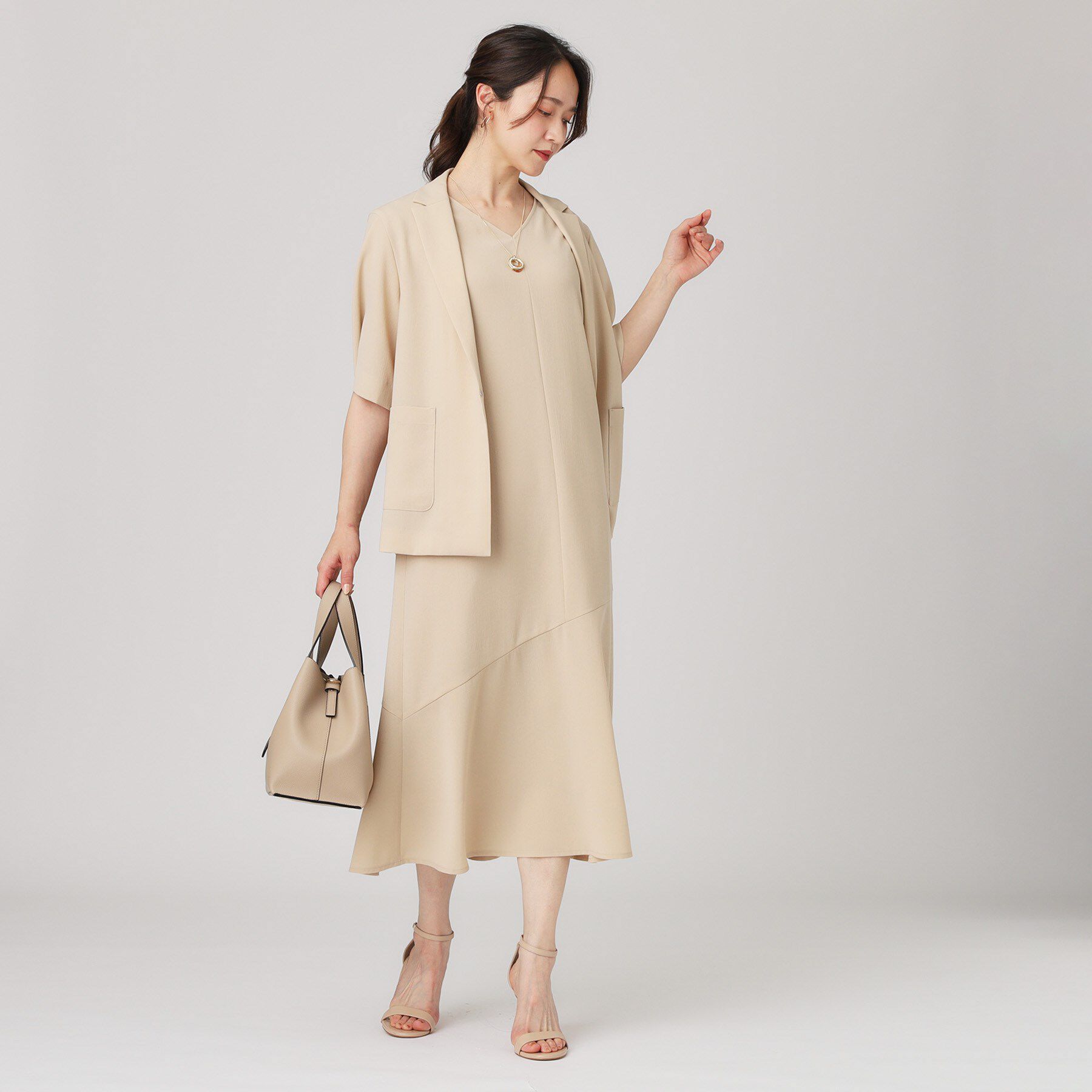 COUP DE CHANCE「【手洗い可／日本製】五分袖ジャケット」|テーラードジャケット|