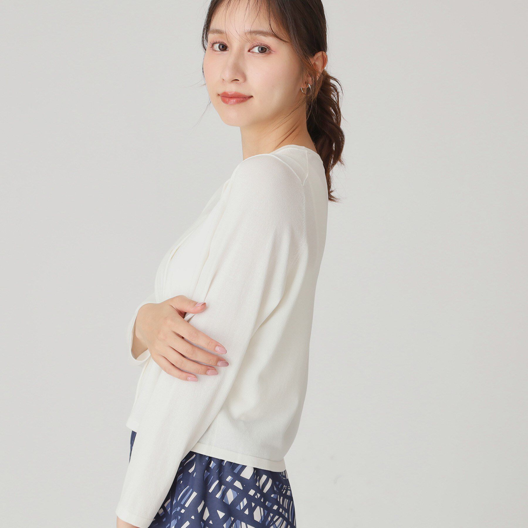 COUP DE CHANCE「【手洗い可/軽量】シンプルラメ混カーディガン」|カーディガン|