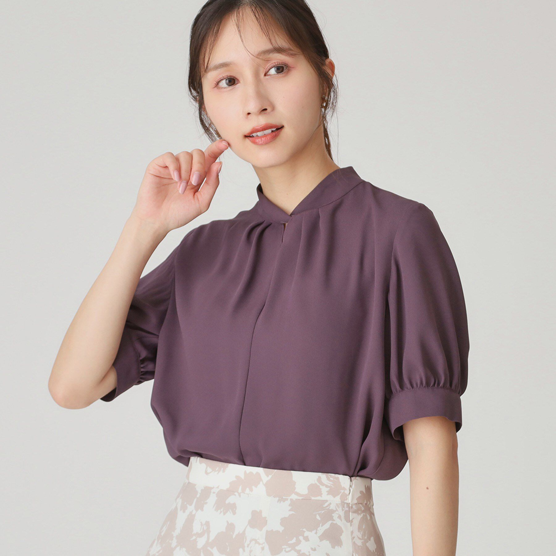 COUP DE CHANCE「【手洗い可／日本製】パフスリーブブラウス」|シャツ・ブラウス|