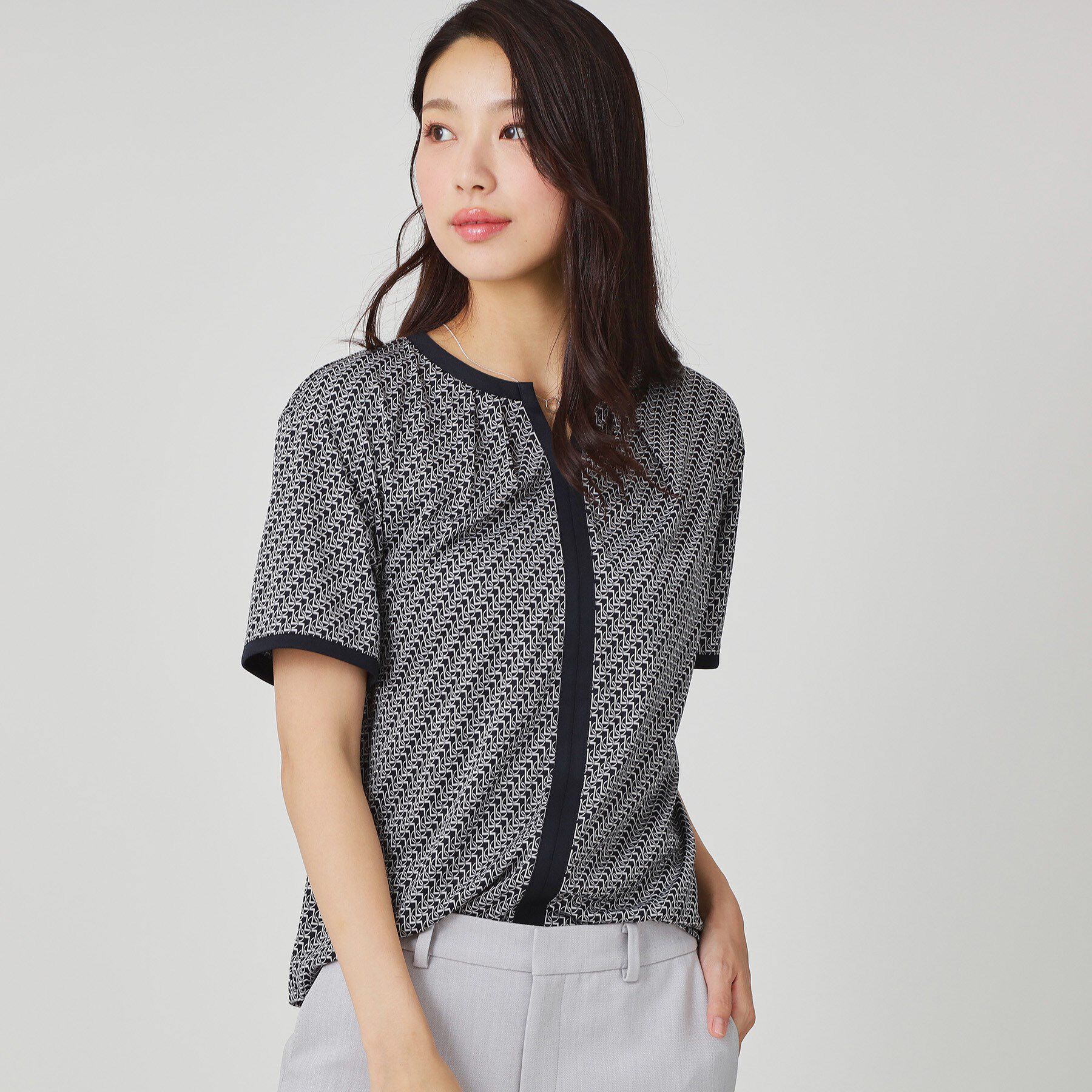 COUP DE CHANCE「【手洗い可／日本製】柄トップス」|シャツ・ブラウス|