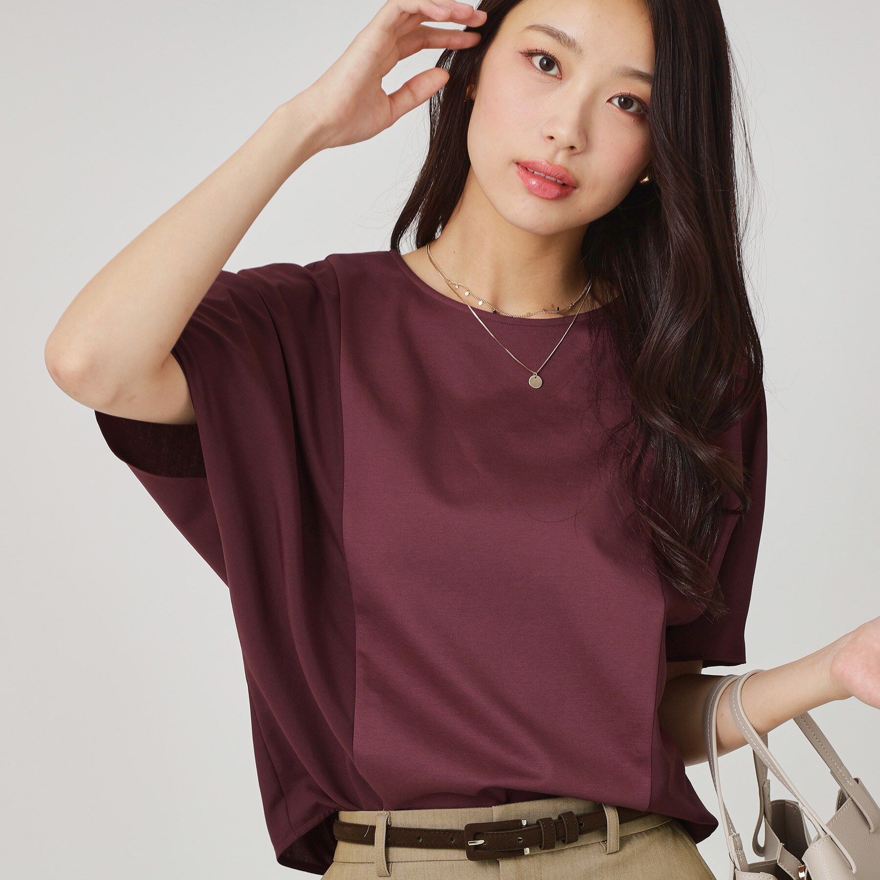 COUP DE CHANCE「【手洗い可／日本製】ドルマンジャージトップス」|Tシャツ・カットソー|