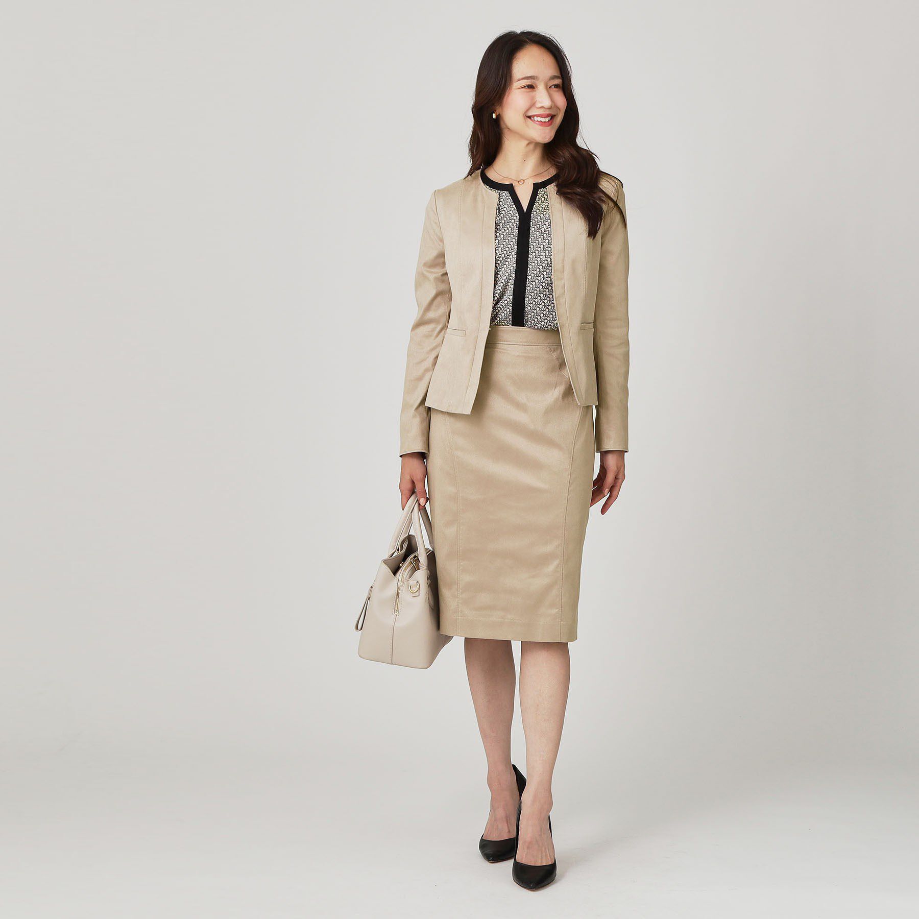 COUP DE CHANCE「【手洗い可／日本製】スェード調ノーカラージャケット」|ノーカラージャケット|