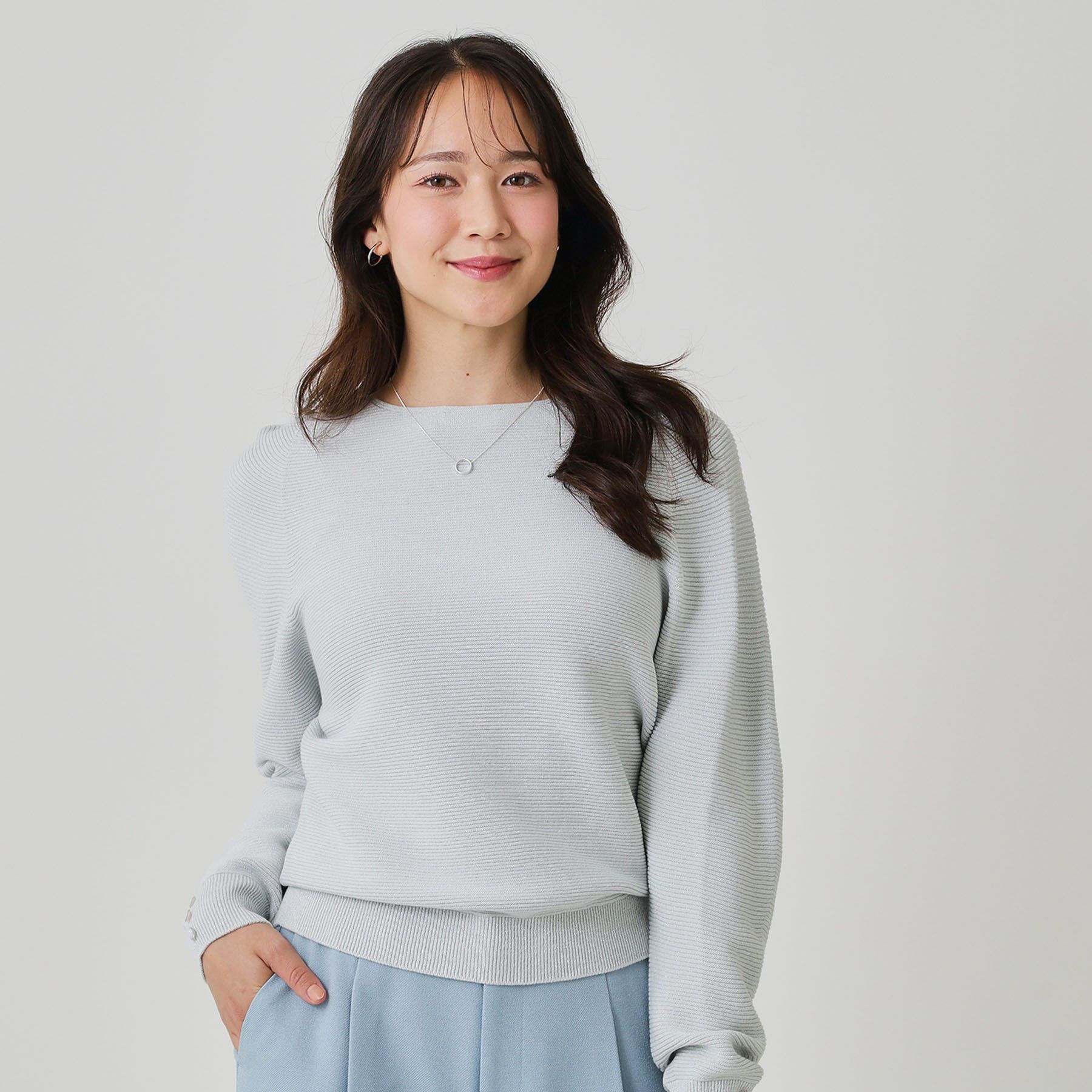 COUP DE CHANCE「【手洗い可／日本製／ホールガーメント】ラメ混ドルマンニットトップス」|ニット・セーター|