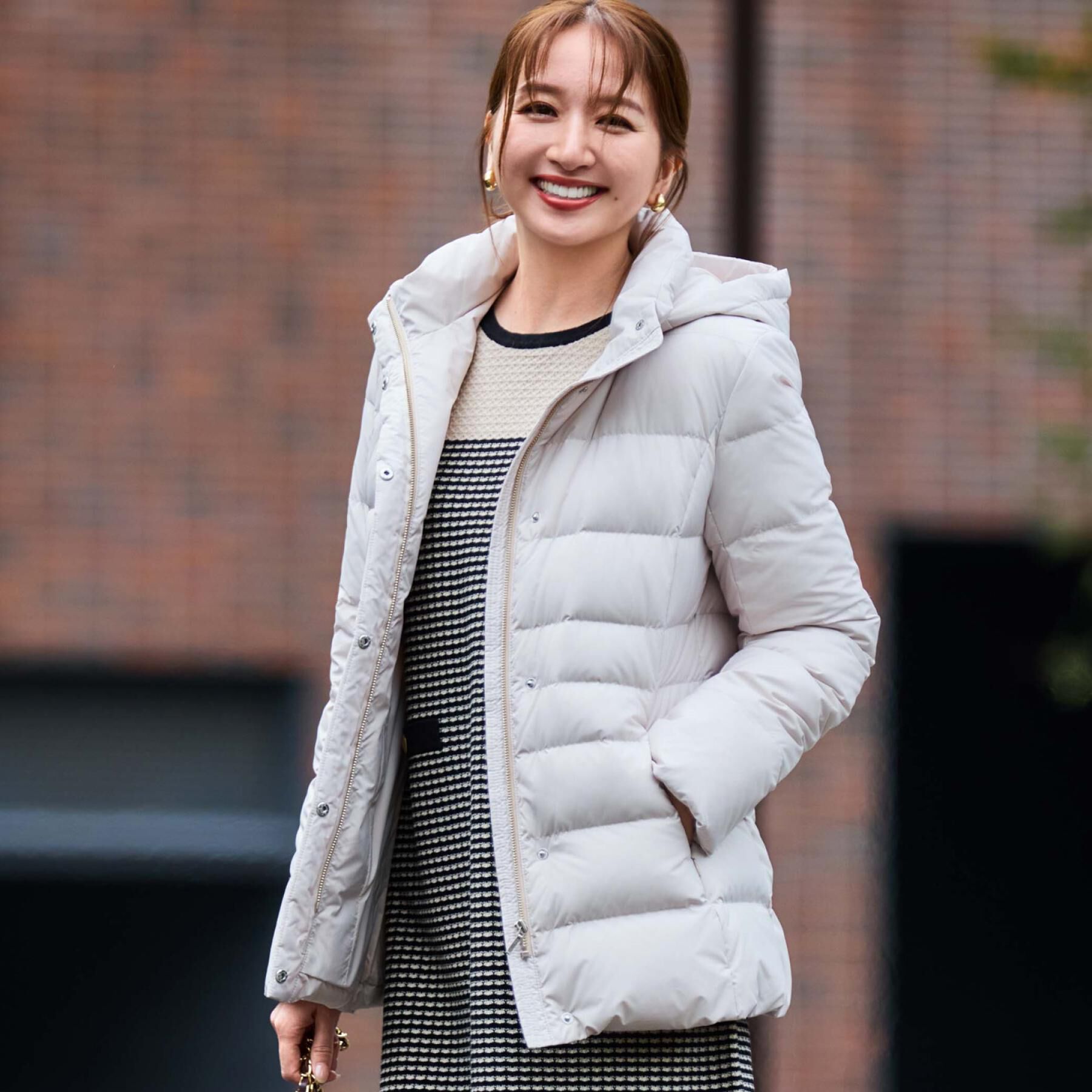 COUP DE CHANCE「【フランス産ホワイトダックダウン／FP800保温性◎／抗菌防臭／手洗い可】ミドル丈ダウンコート」|ダウン|