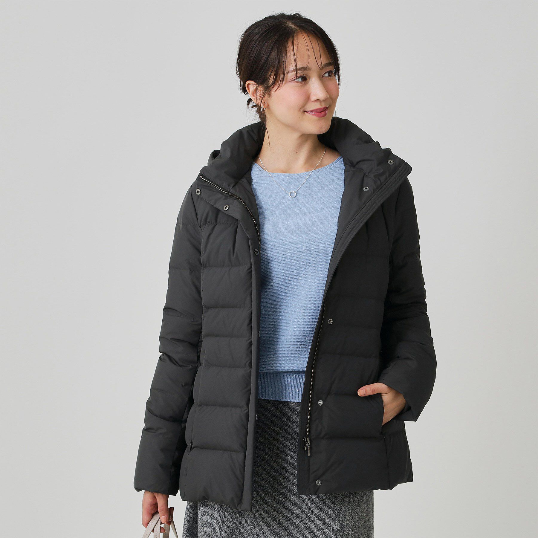 COUP DE CHANCE「【フランス産ホワイトダックダウン／FP800保温性◎／抗菌防臭／手洗い可】ミドル丈ダウンコート」|ダウン|