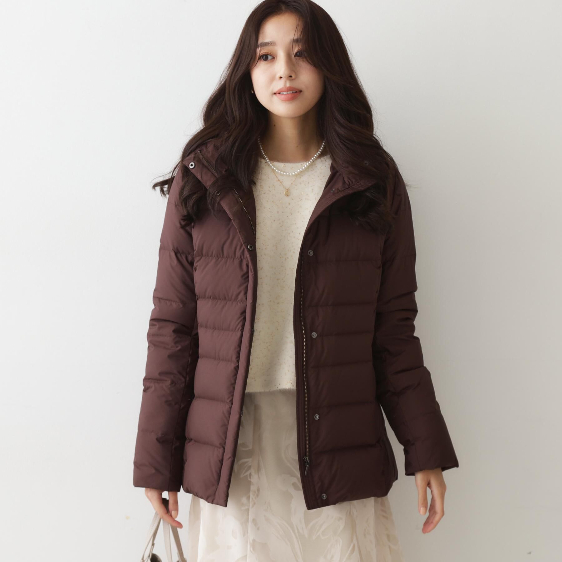 COUP DE CHANCE「【フランス産ホワイトダックダウン／FP800保温性◎／抗菌防臭／手洗い可】ミドル丈ダウンコート」|ダウン|