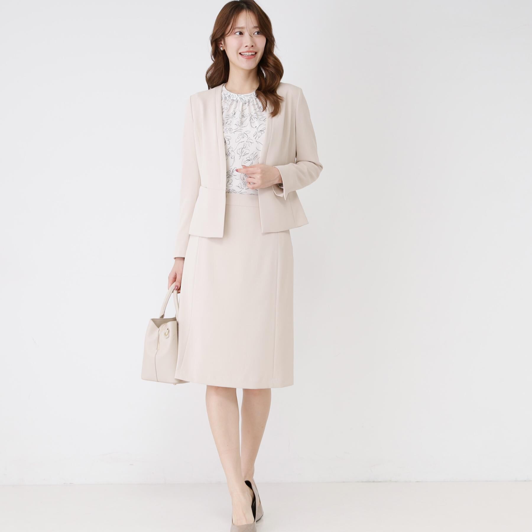 COUP DE CHANCE「【手洗い可／日本製／伸縮性／スーツ可】カラーレスジャケット」|ノーカラージャケット|