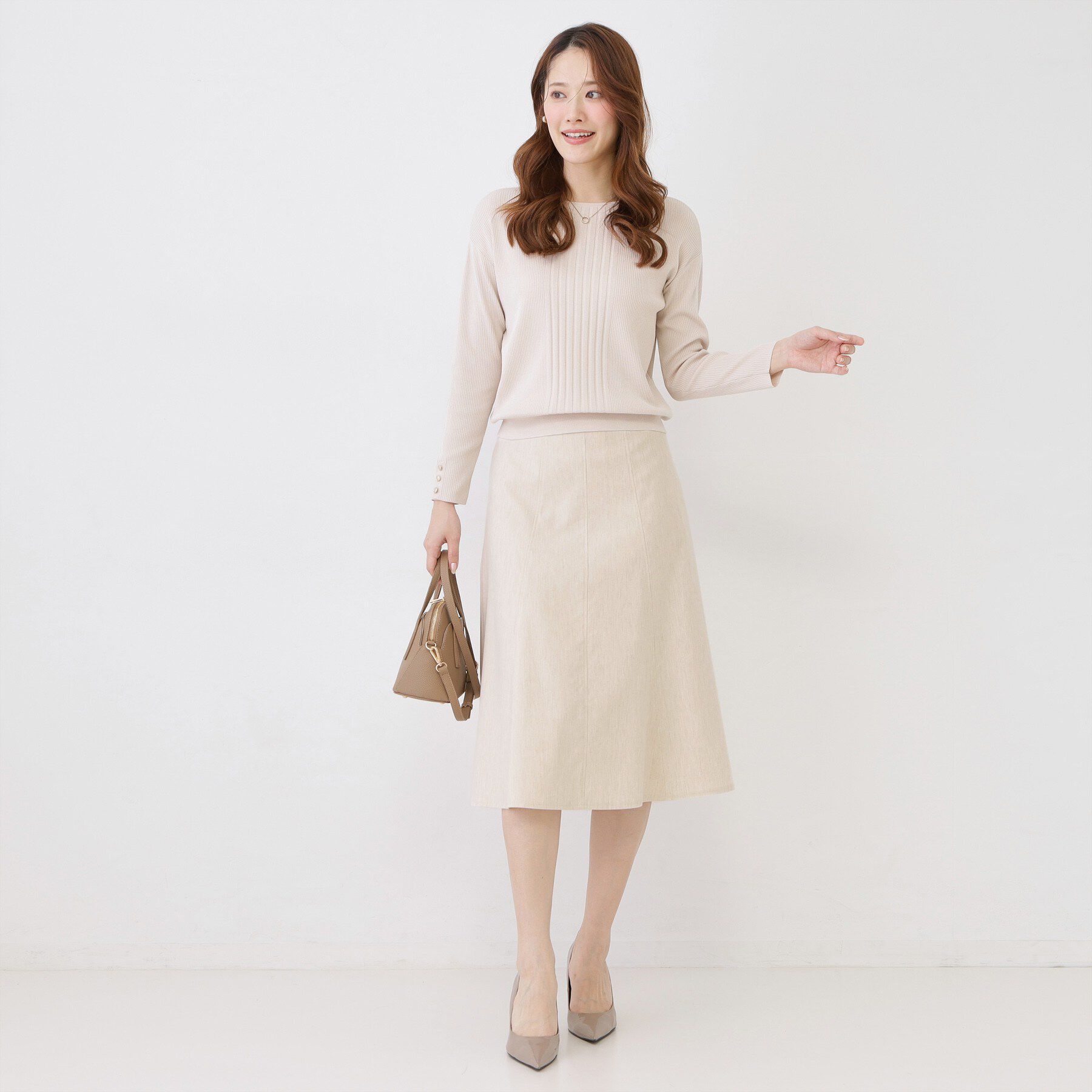 COUP DE CHANCE「【手洗い可／日本製】麻混フレアースカート」|スカート|