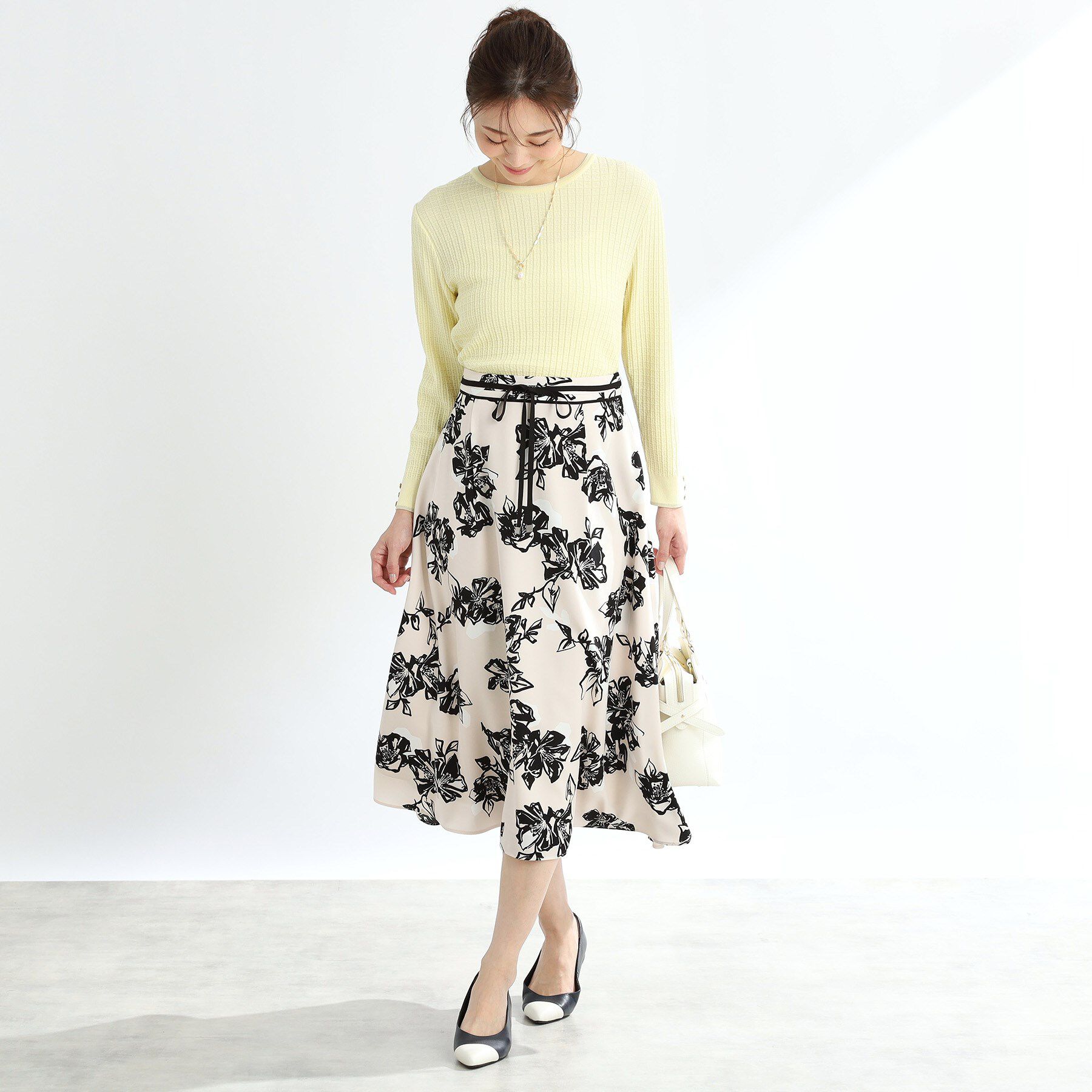 Reflect「【夏SALE／マシンウォッシュ可】フラワーフレアスカート」|スカート|