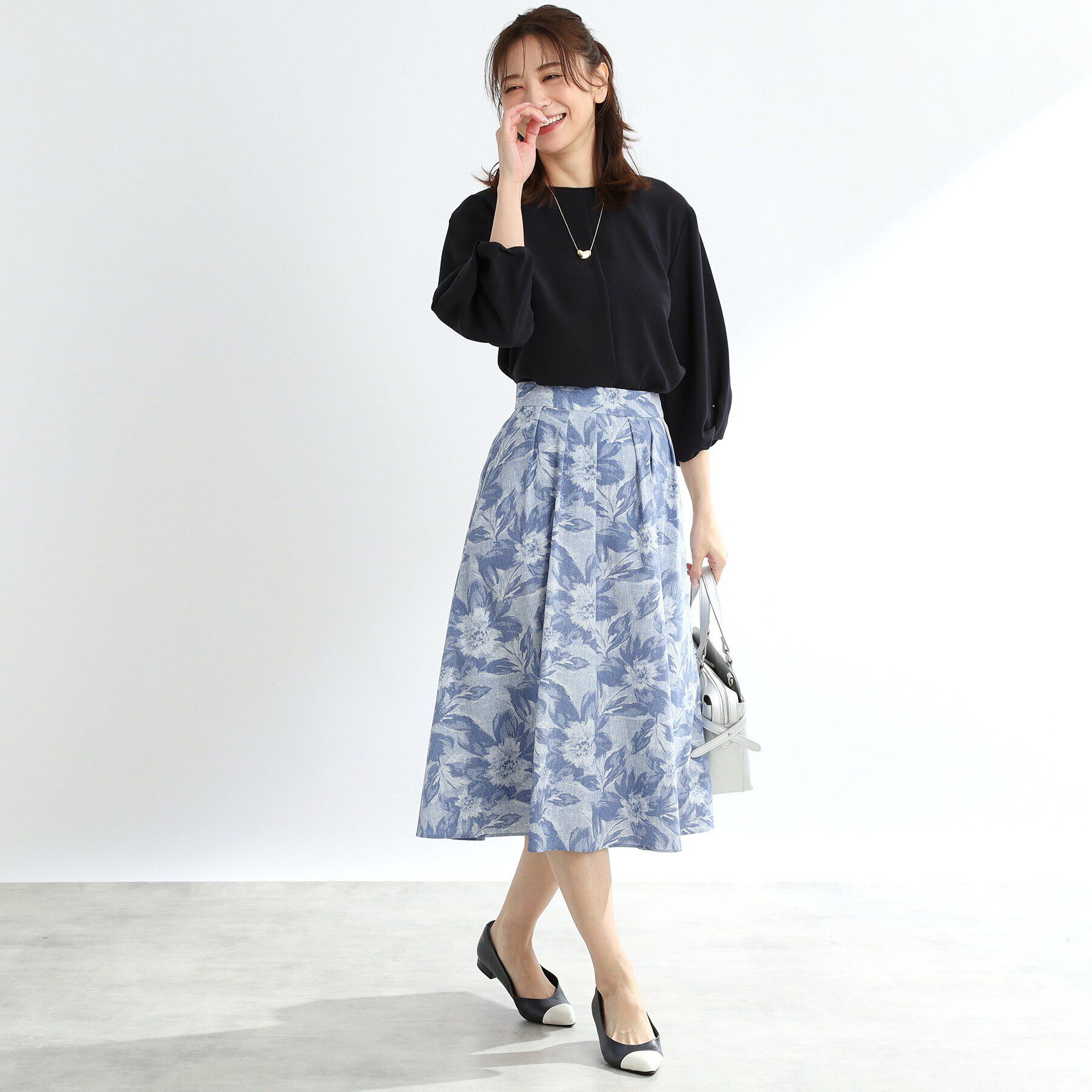 Reflect「【セットアップ可能】バックサテンブラウス」|シャツ・ブラウス|