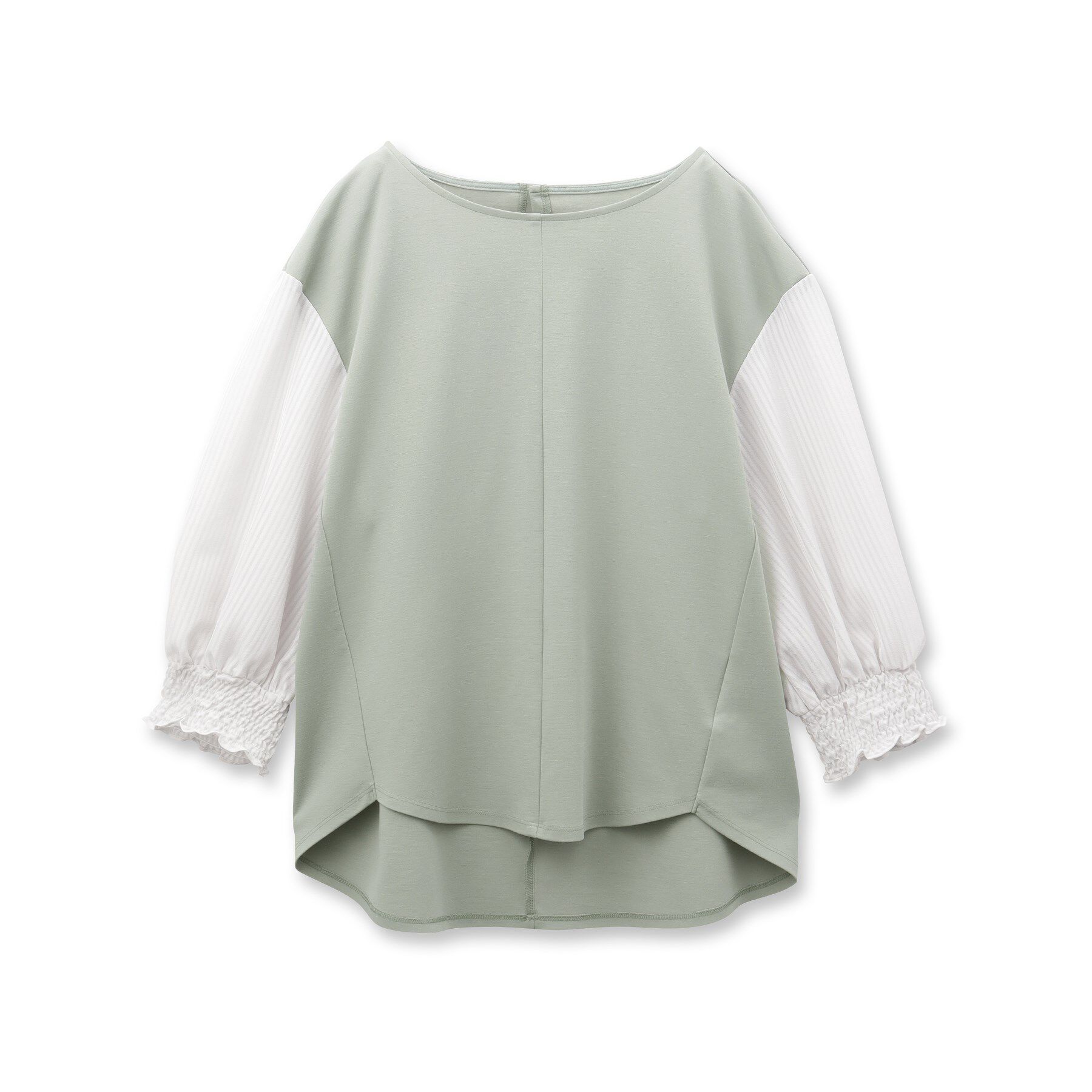 Reflect「【手洗い可】シアーストライプスリーブブラウス」|シャツ・ブラウス|