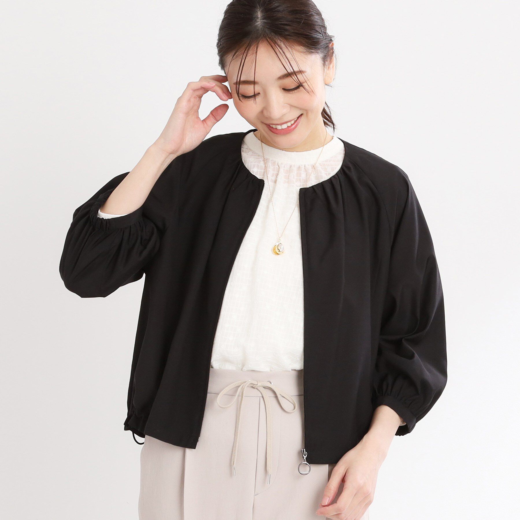 Reflect「【撥水／洗える／セットアップ可】エアリージップアップブルゾン」|ブルゾン・スタジャン|