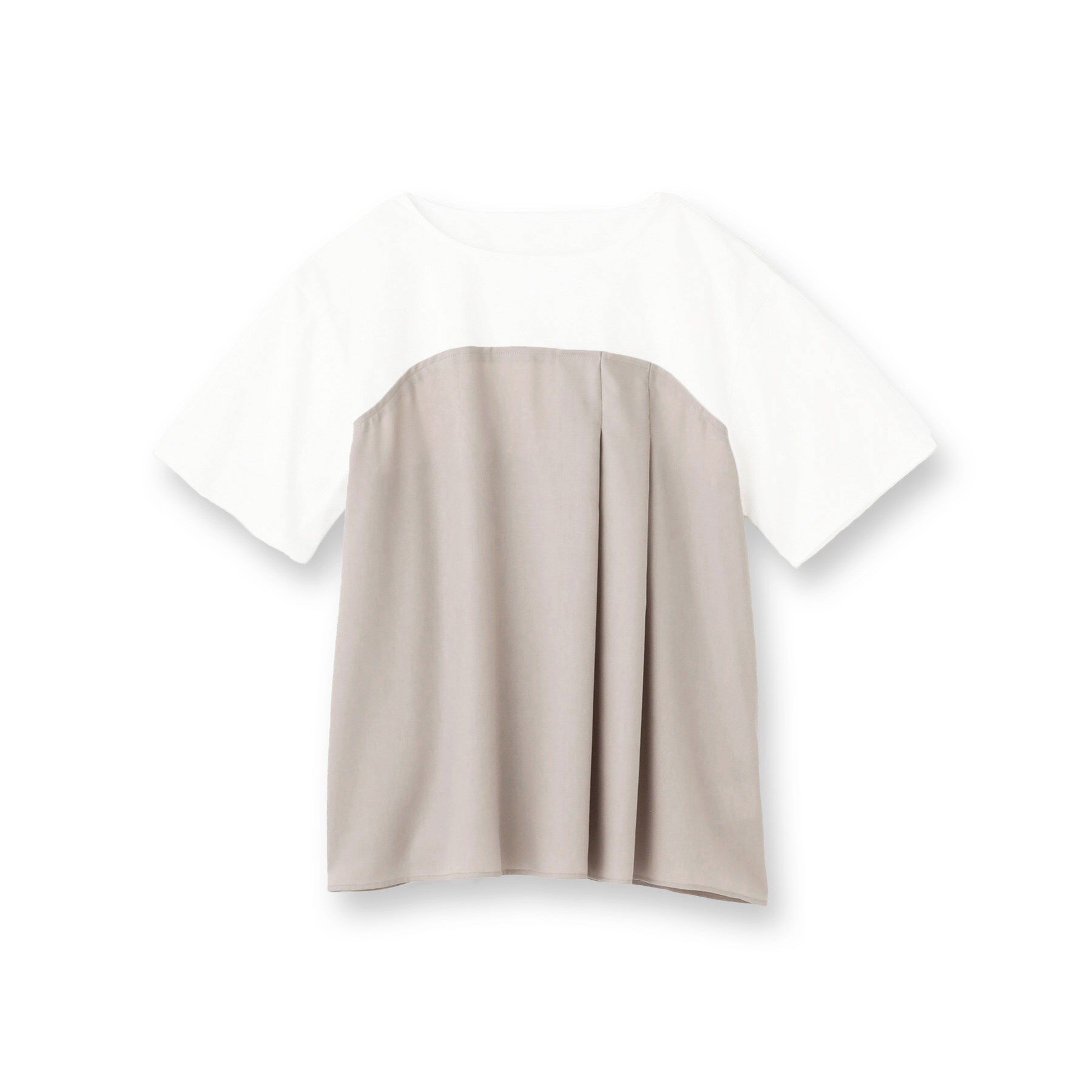 Reflect「【マシンウォッシュ可能】レイヤード風ジャージブラウス」|Tシャツ・カットソー|