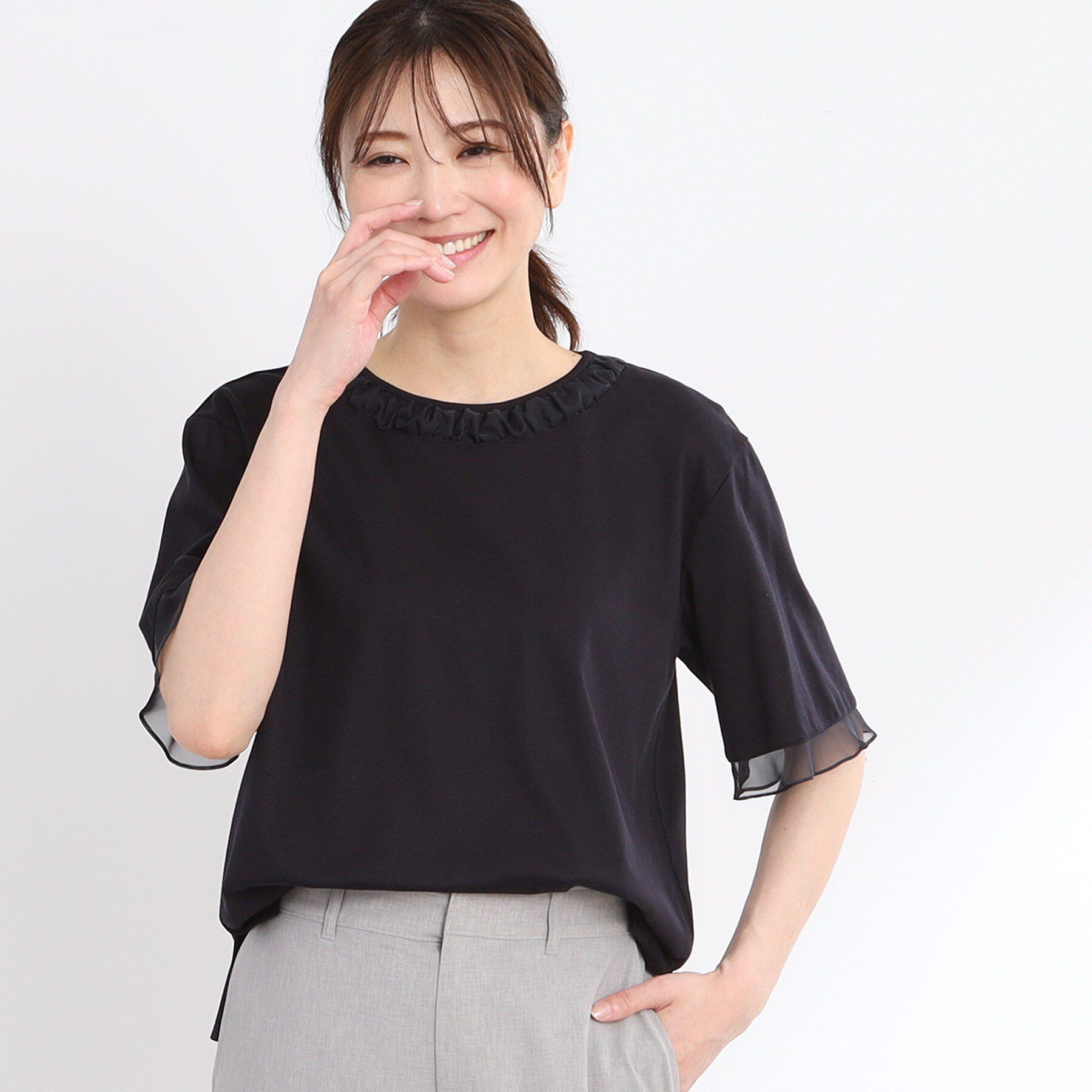 Reflect「【洗える】キレイめジャージプルオーバー」|Tシャツ・カットソー|