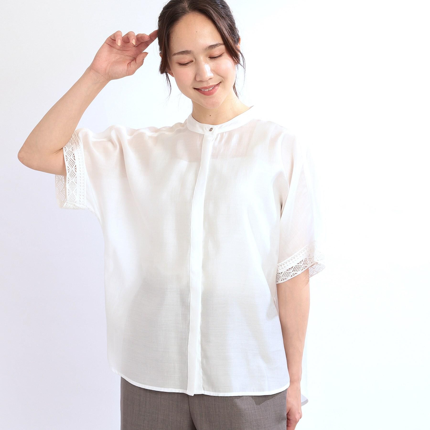 Reflect「【夏SALE／E‐QUALITY／手洗い可】オフボディドルマンブラウス」|シャツ・ブラウス|オフホワイト(003