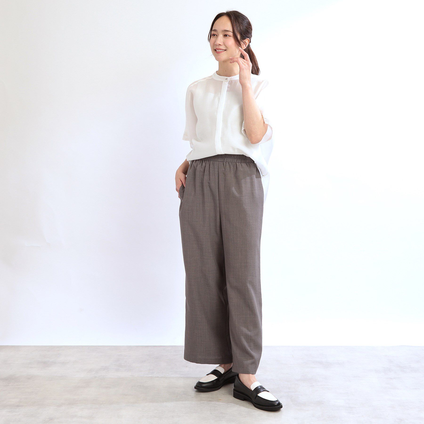 Reflect「【夏SALE／E‐QUALITY／手洗い可】オフボディドルマンブラウス」|シャツ・ブラウス|