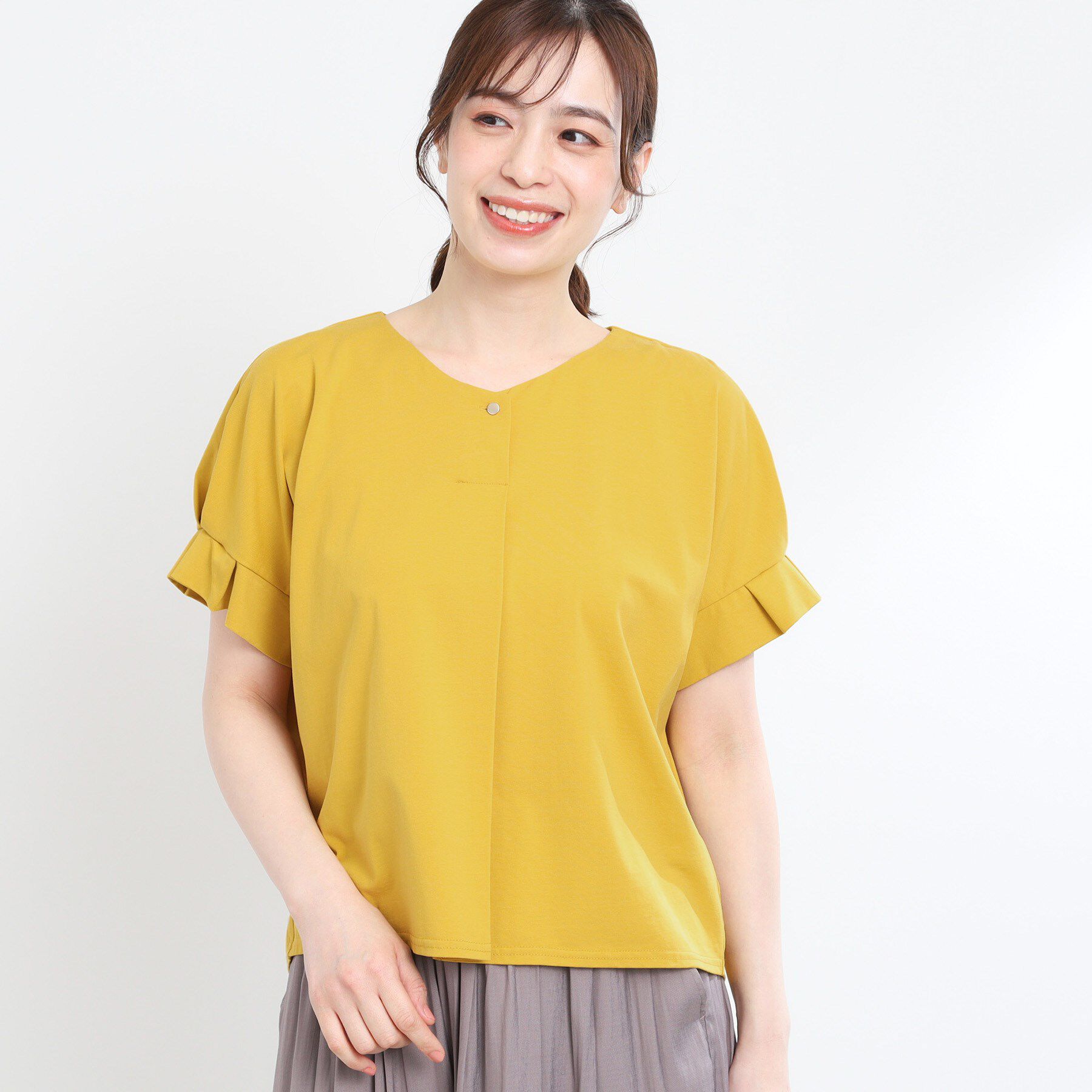 Reflect「Vネックジャージカットソー」|Tシャツ・カットソー|