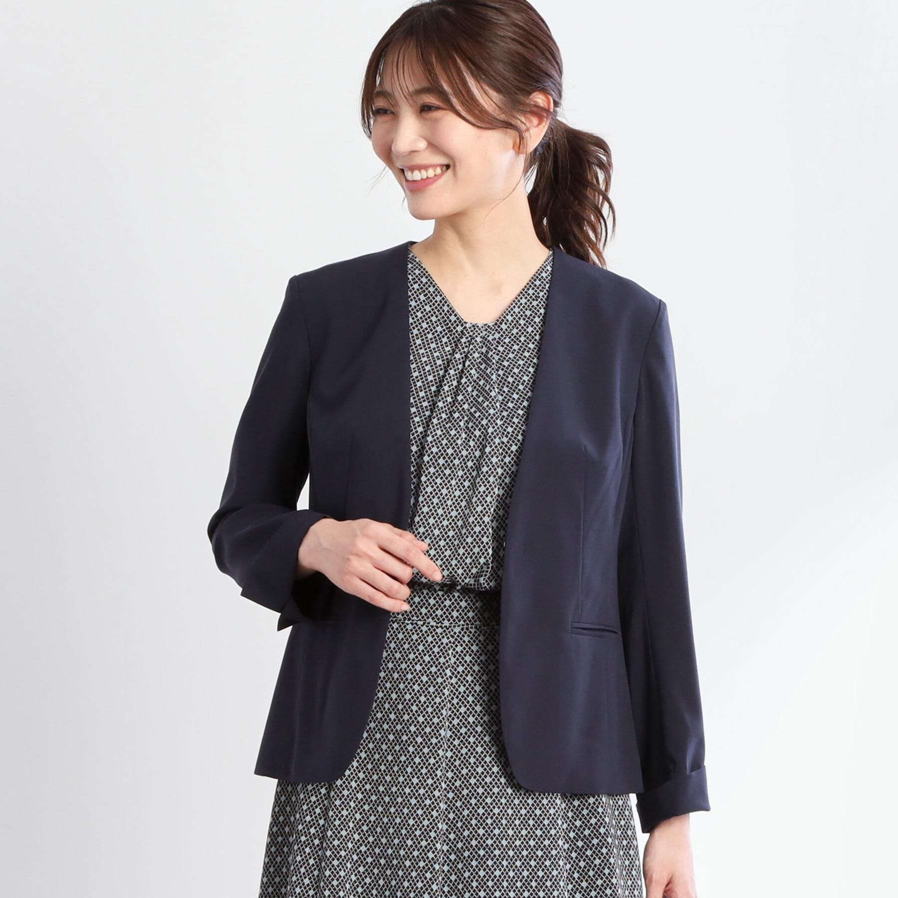 Reflect「【洗える／セットアップ可】ノーカラージャケット」|ノーカラージャケット|