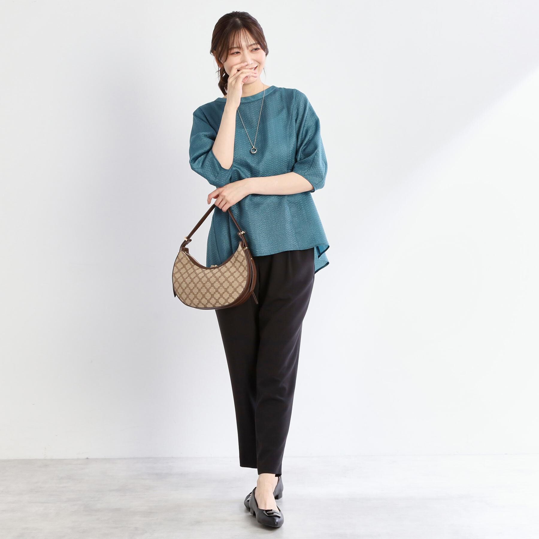 Reflect「【すっきり見え！長め丈】ペプラムデザインシアーブラウス」|シャツ・ブラウス|