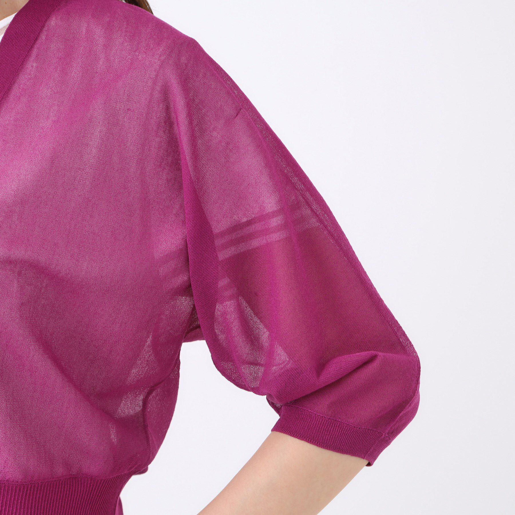 Reflect「【手洗い可】ボレロ風シアーカーディガン」|カーディガン|