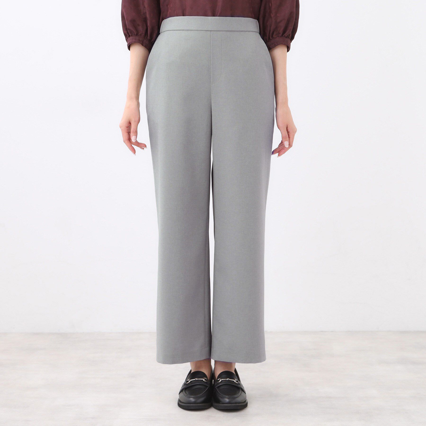 Reflect「【撥水加工で裾が汚れにくい◎／ウエスト総ゴム】ワイドストレートパンツ」|その他|