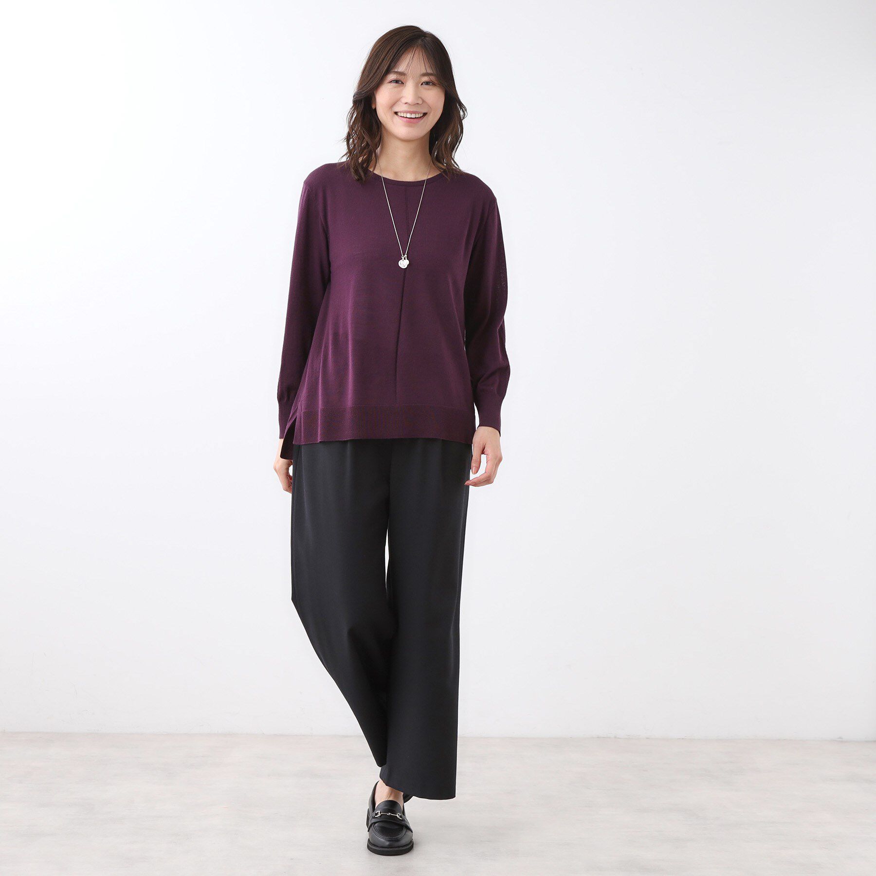 Reflect「【ちくちくしない／アンサンブル可／通勤におすすめ◎】オフボディニット」|ニット・セーター|