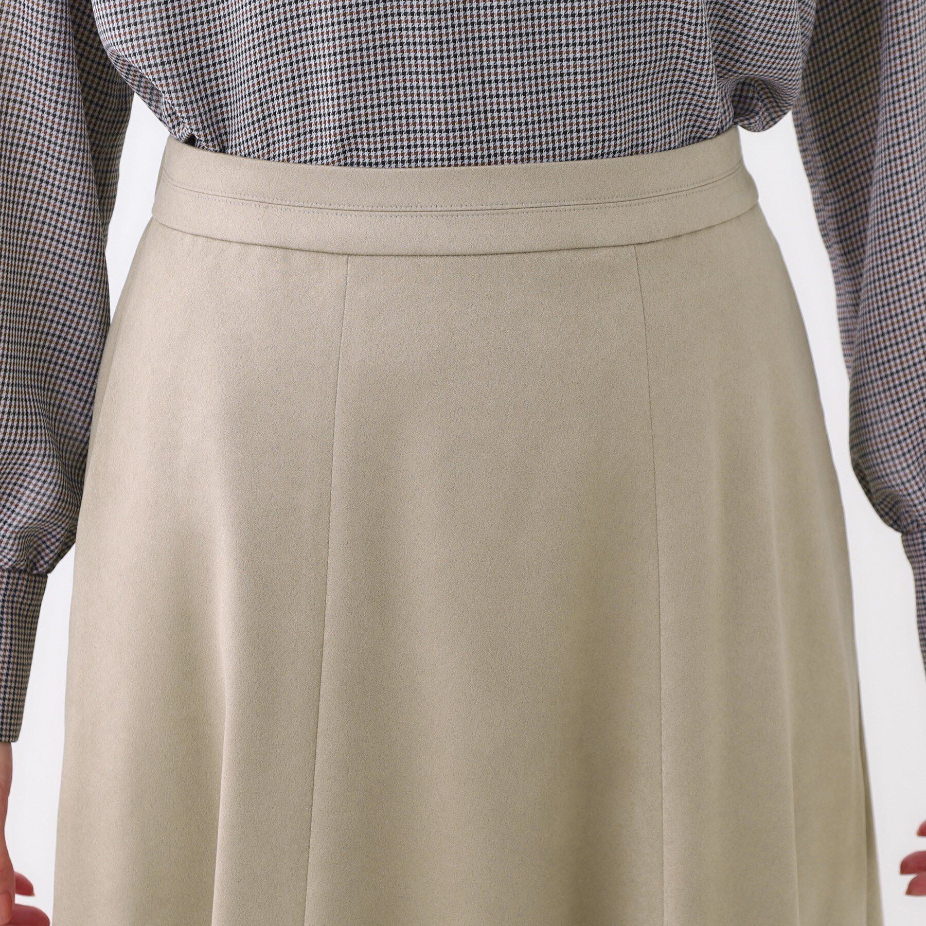 Reflect「【ジャケット合わせにぴったり◎】スエードライクフレアスカート」|スカート|