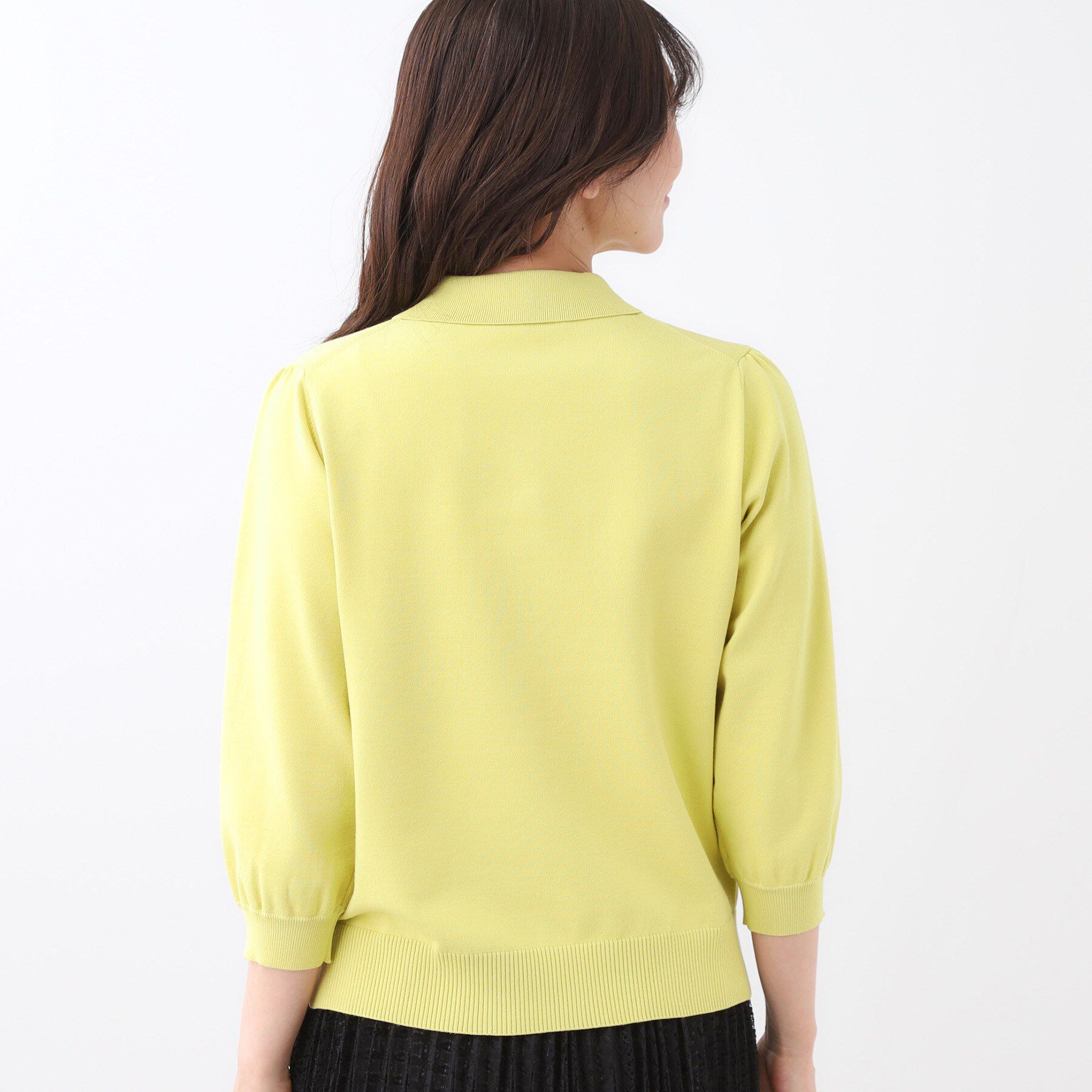 Reflect「【透けにくい◎】衿付き七分袖ニット」|ニット・セーター|