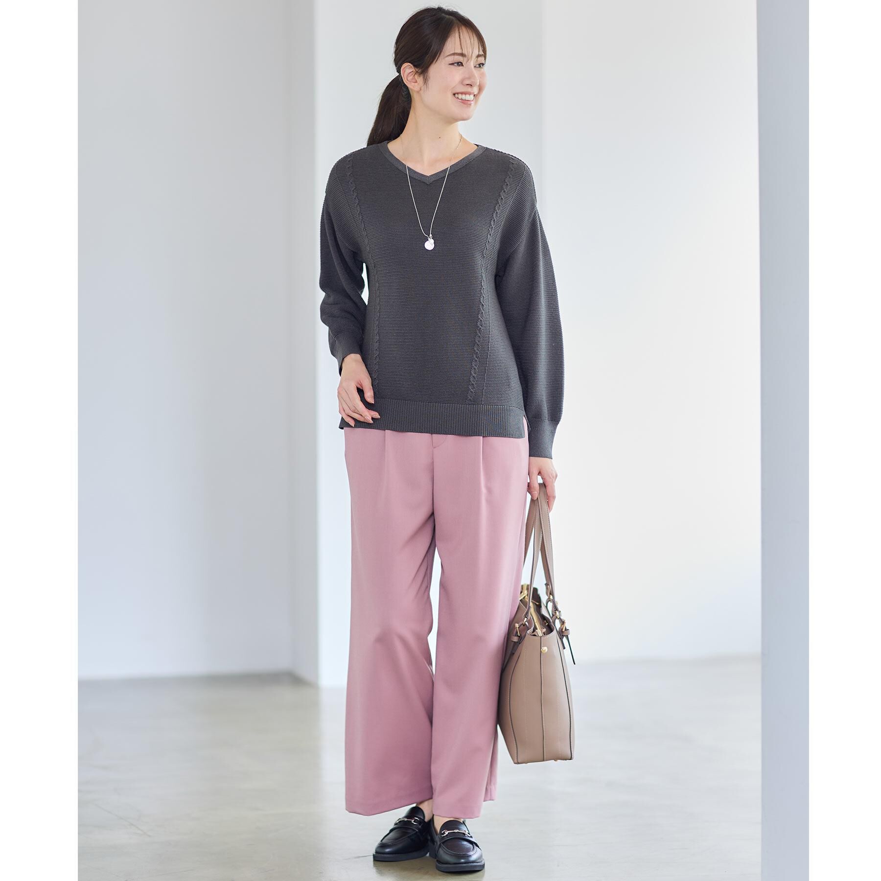 Reflect「【すっきりシルエット】ワイドクロップドパンツ」|その他|