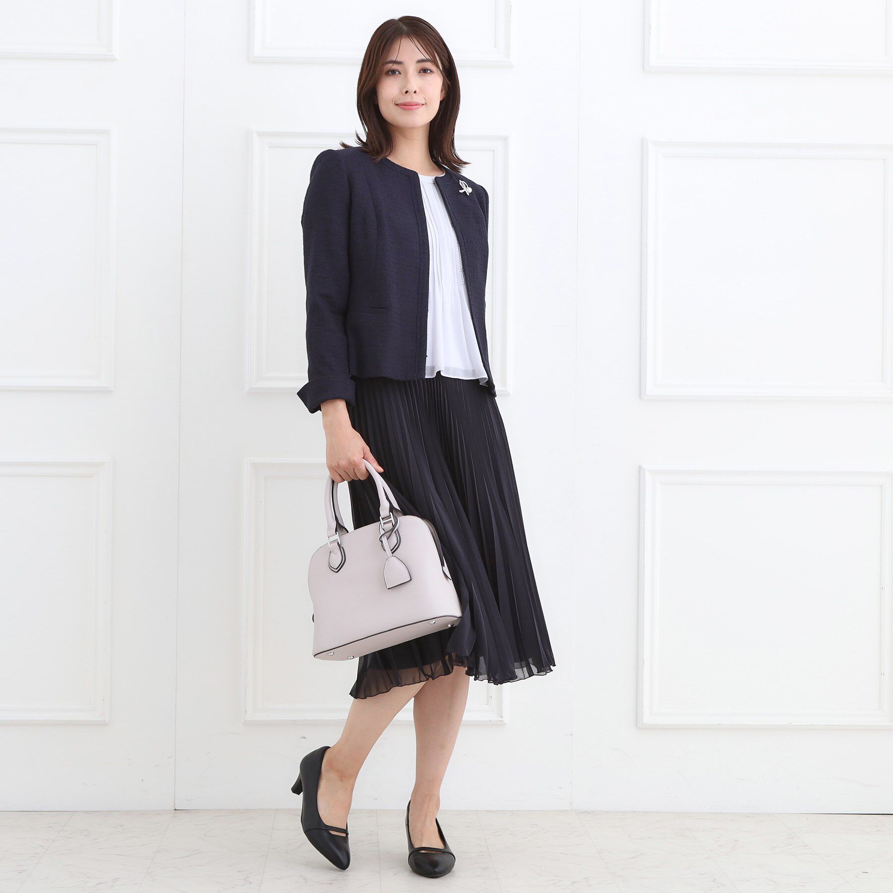 Reflect「【お仕事に◎】ピンタック&times;スカラレースブラウス」|シャツ・ブラウス|