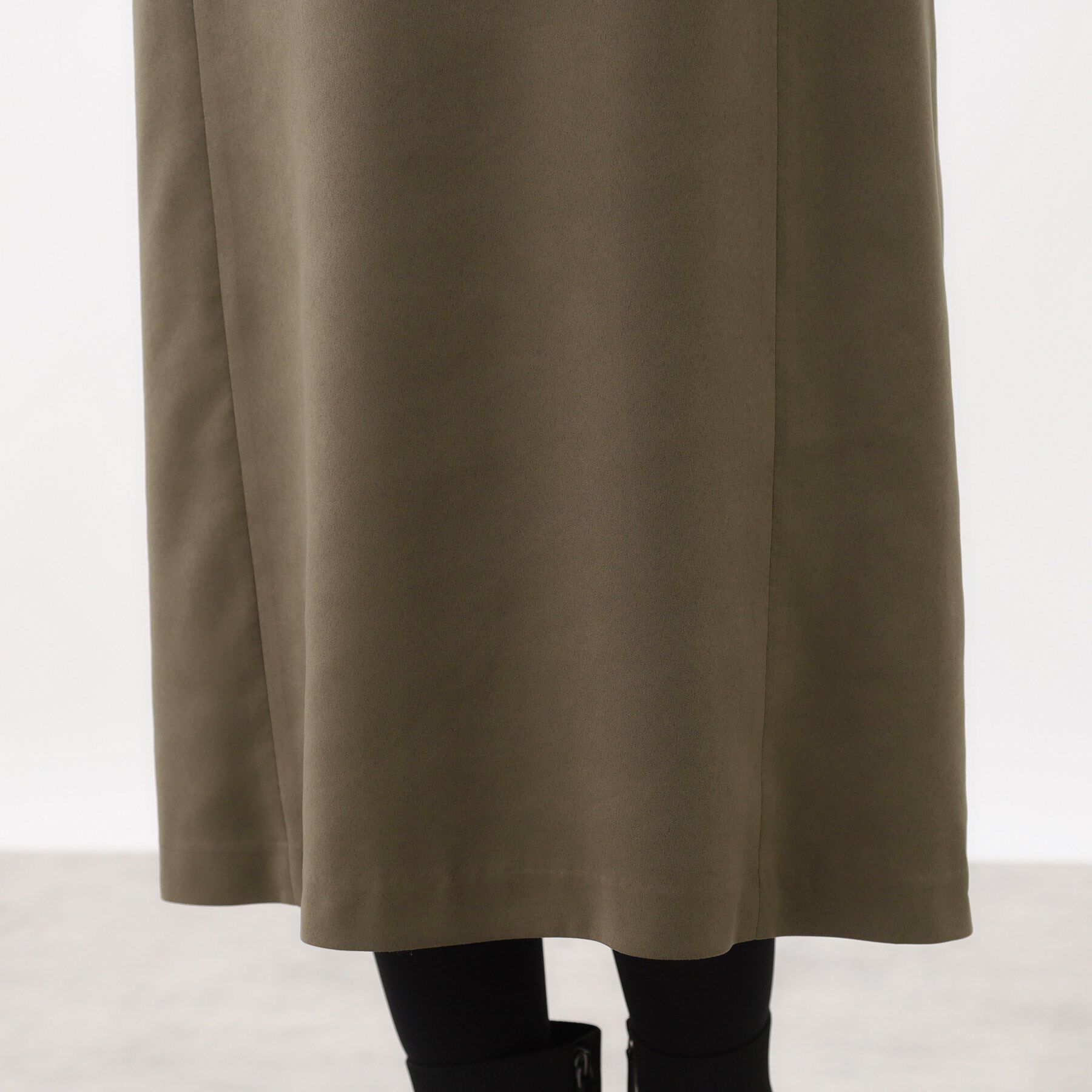 Reflect「【すっきりシルエット】スエードライクジャンパースカ―ト」|ワンピース|