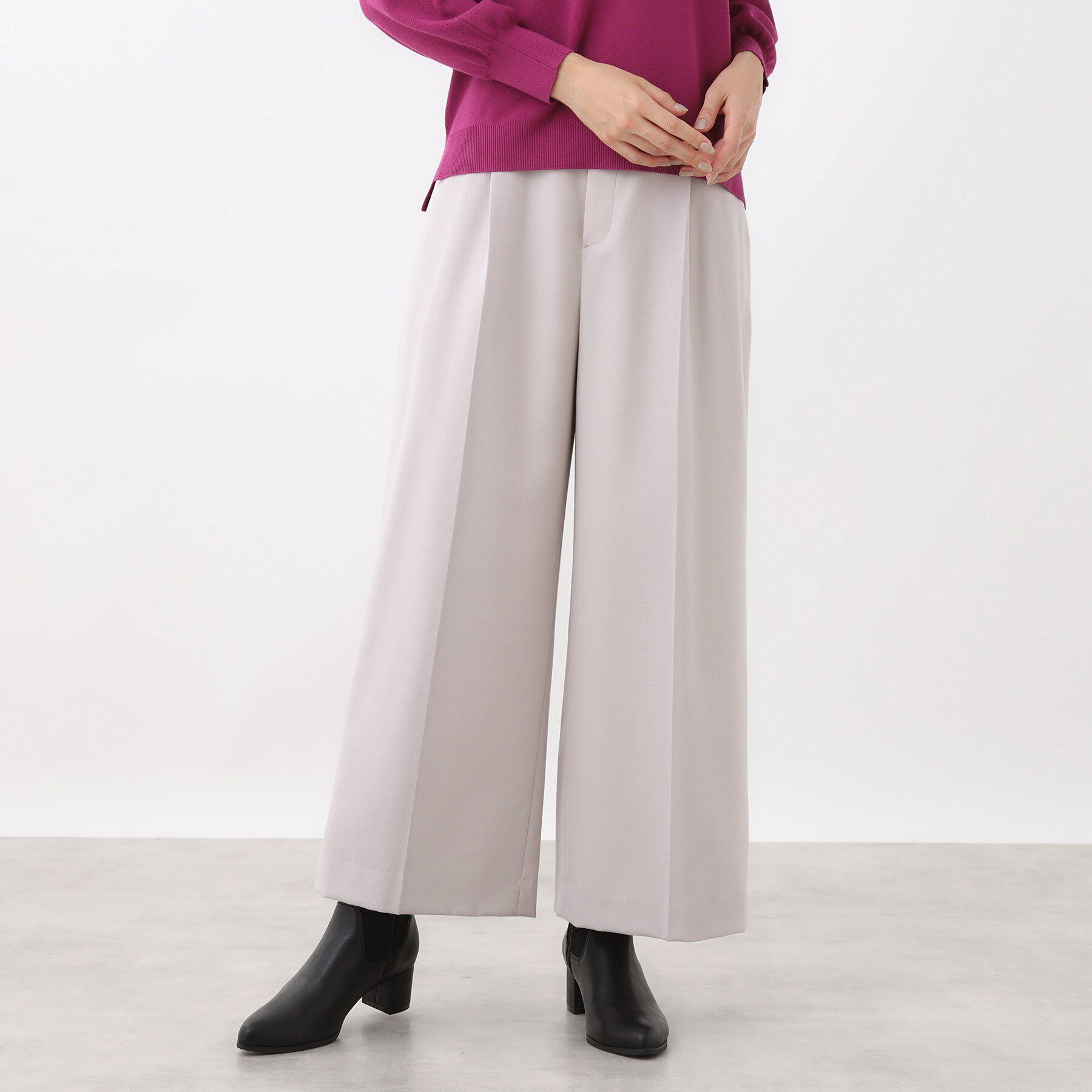 Reflect「【腰周りすっきり◎】ワイドクロップドパンツ」|その他|