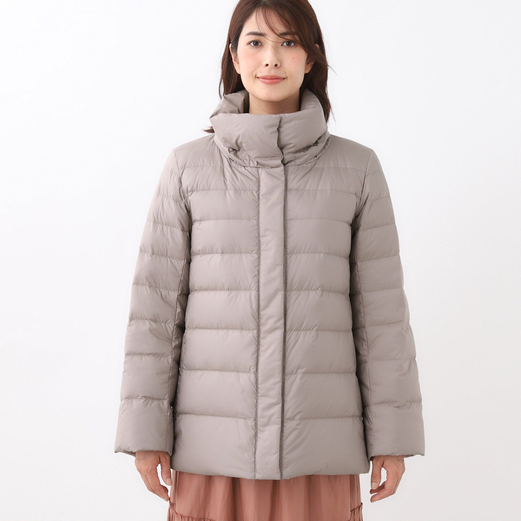 Reflect「【定番人気】フーデッドミドルダウンコート」|ダウン|