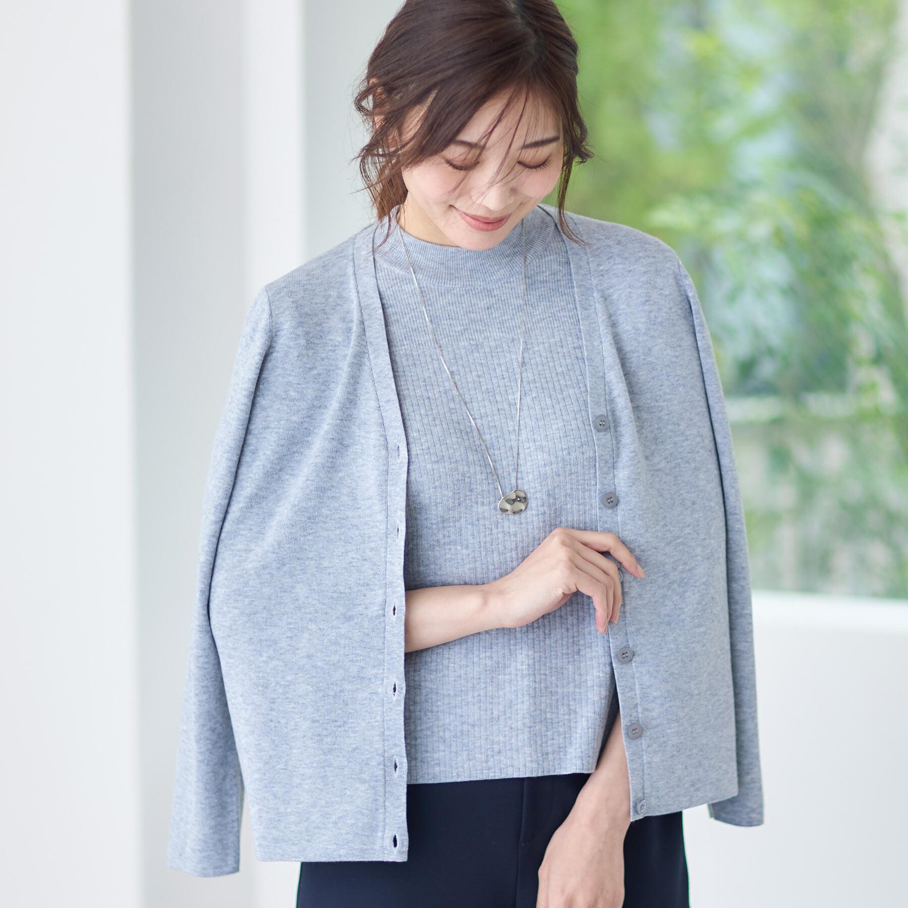 Reflect「【選べる5色／アンサンブル可】プチハイネックリブニット」|ニット・セーター|