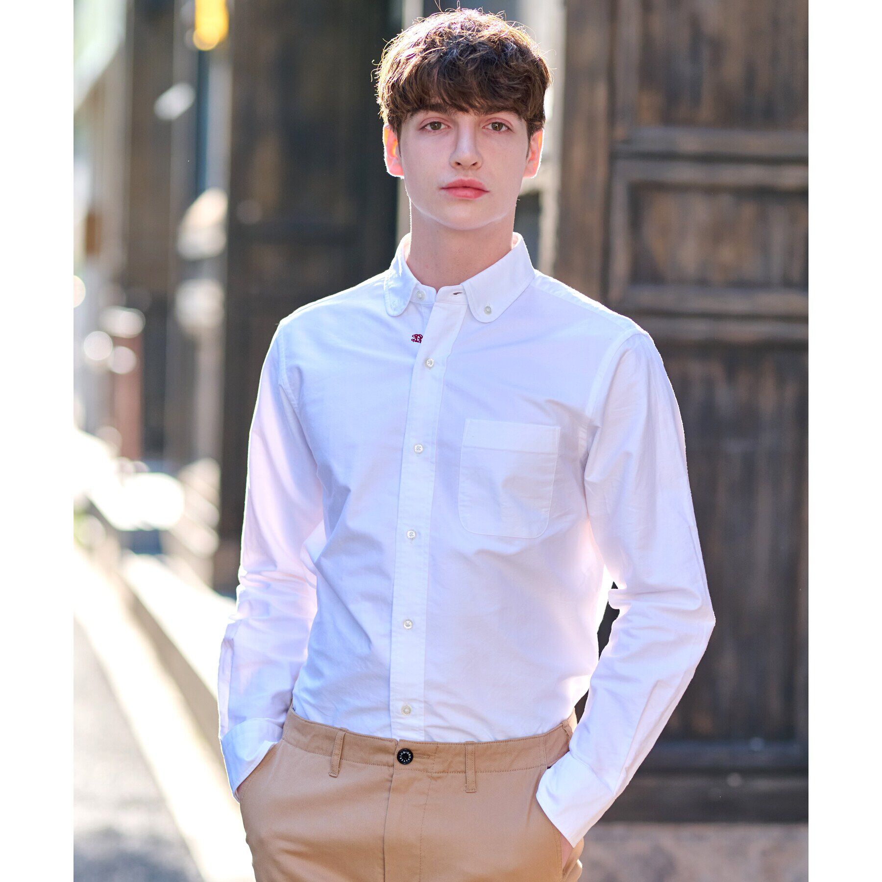 DRESSTERIOR「オックスフォード ラウンドカラーシャツ」|シャツ・ブラウス|