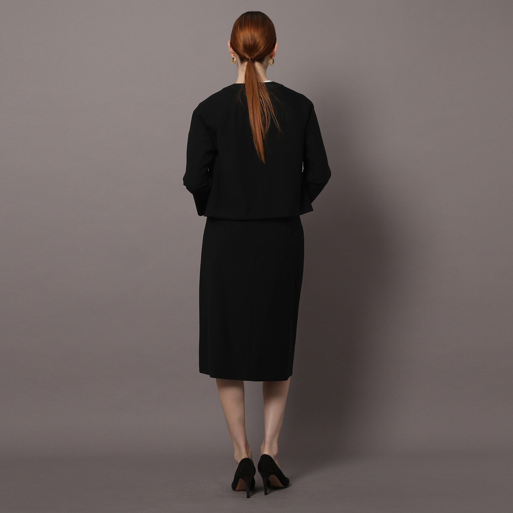 DRESSTERIOR「【セットアップ可】ブラックフォーマルジャケット」|ノーカラージャケット|