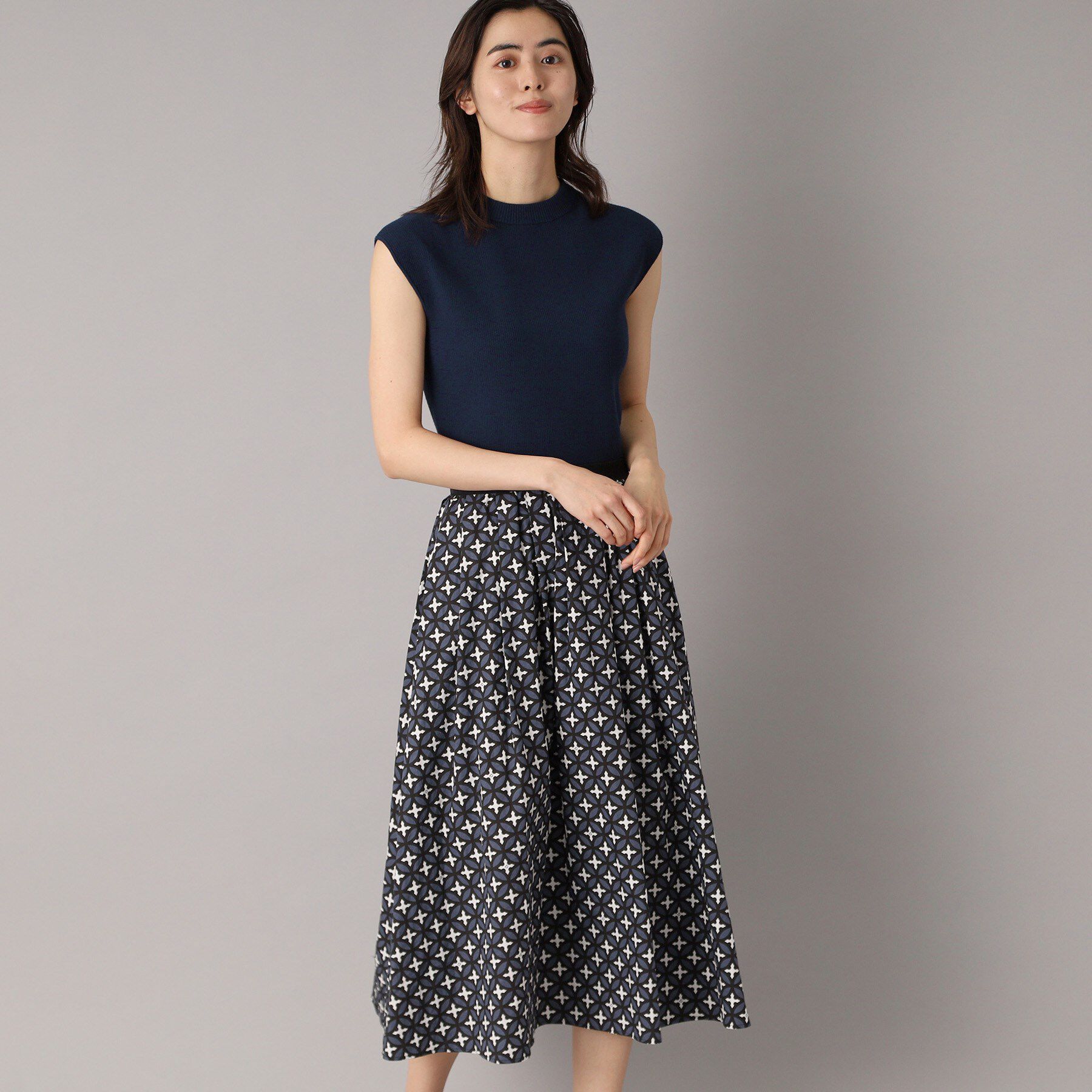 DRESSTERIOR「【洗える】オーバーラップサークルフレンチスリーブワンピ」|ワンピース|