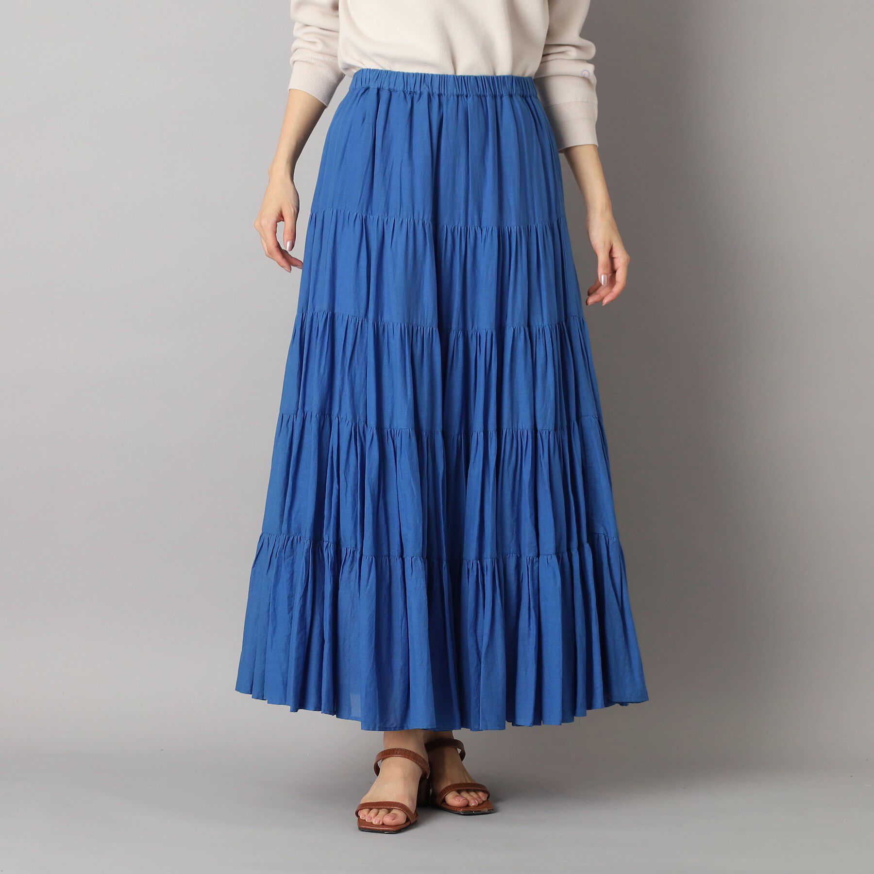 DRESSTERIOR「洗える/コットンボイルティアードスカート」|スカート|