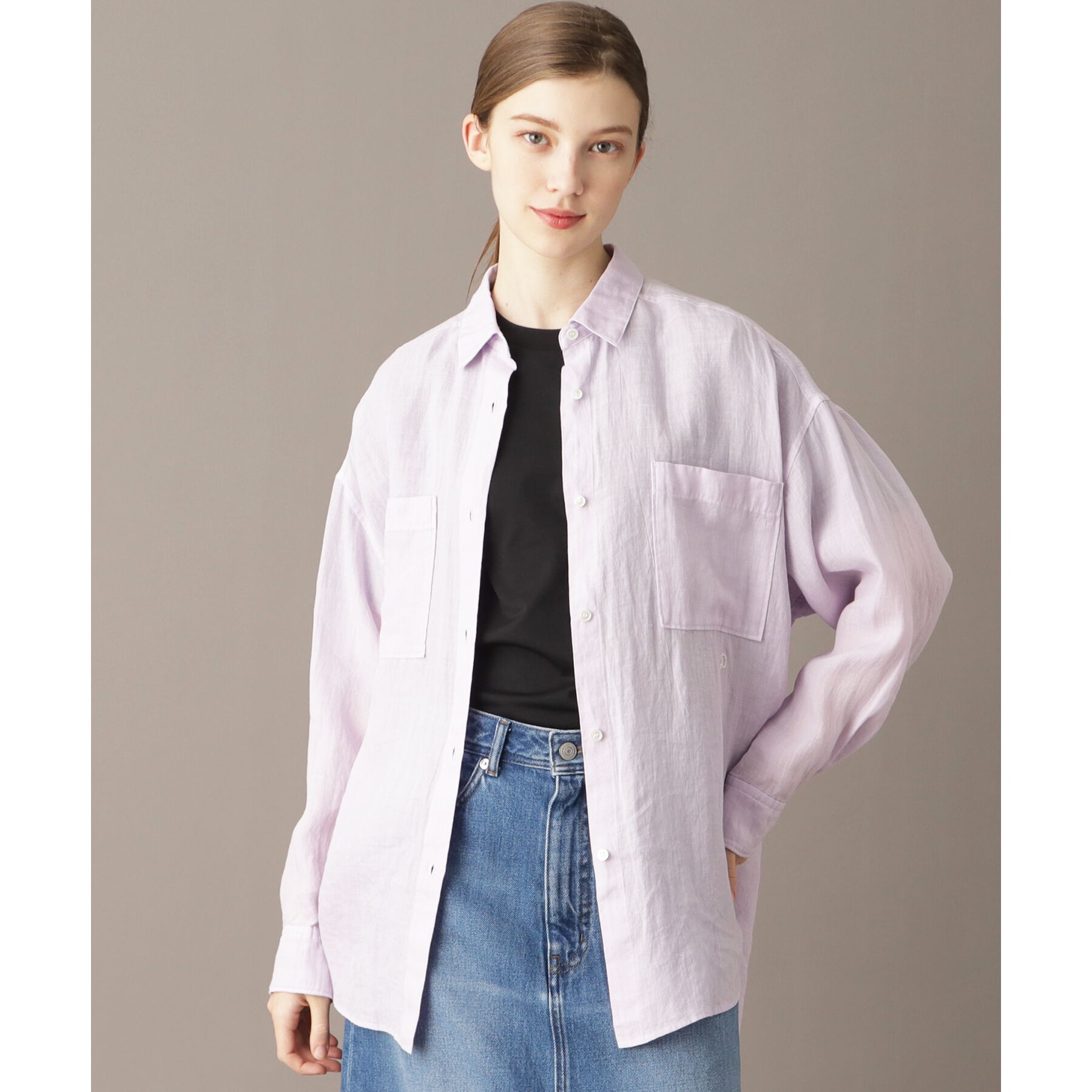 DRESSTERIOR「【人気定番/ラミー100％】ガーメントダイラミーシャツ」|シャツ・ブラウス|