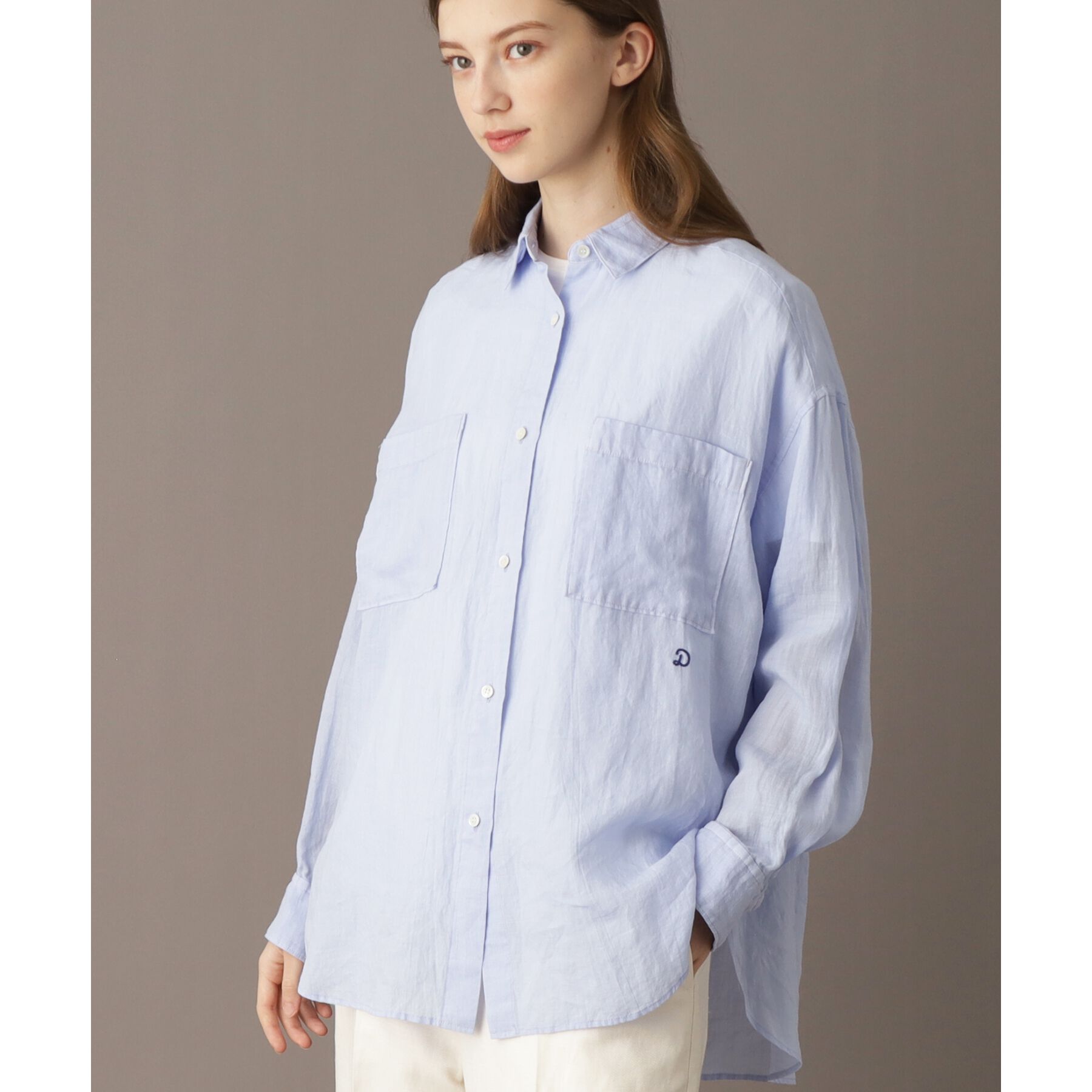 DRESSTERIOR「【人気定番/ラミー100％】ガーメントダイラミーシャツ」|シャツ・ブラウス|