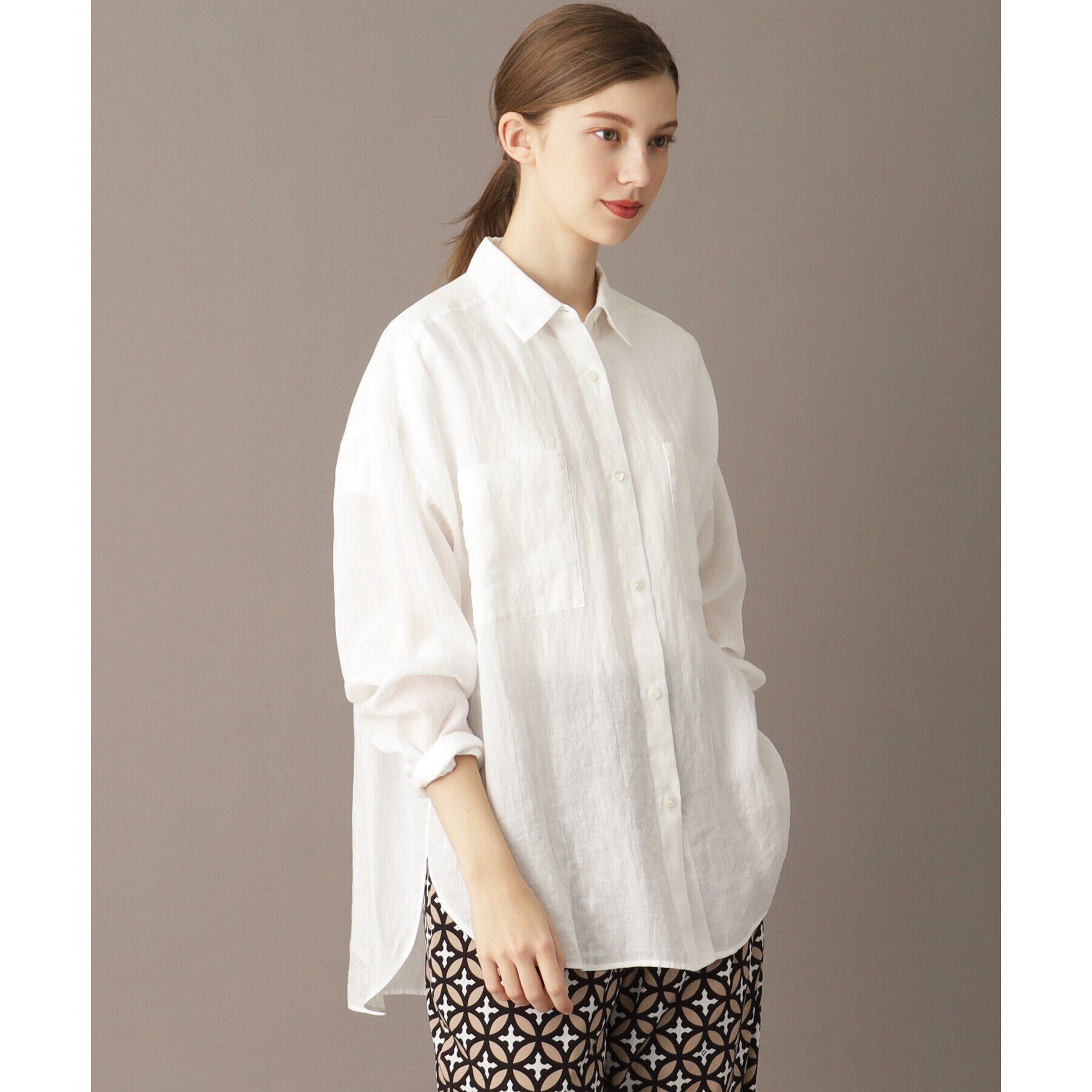 DRESSTERIOR「【人気定番/ラミー100％】ガーメントダイラミーシャツ」|シャツ・ブラウス|