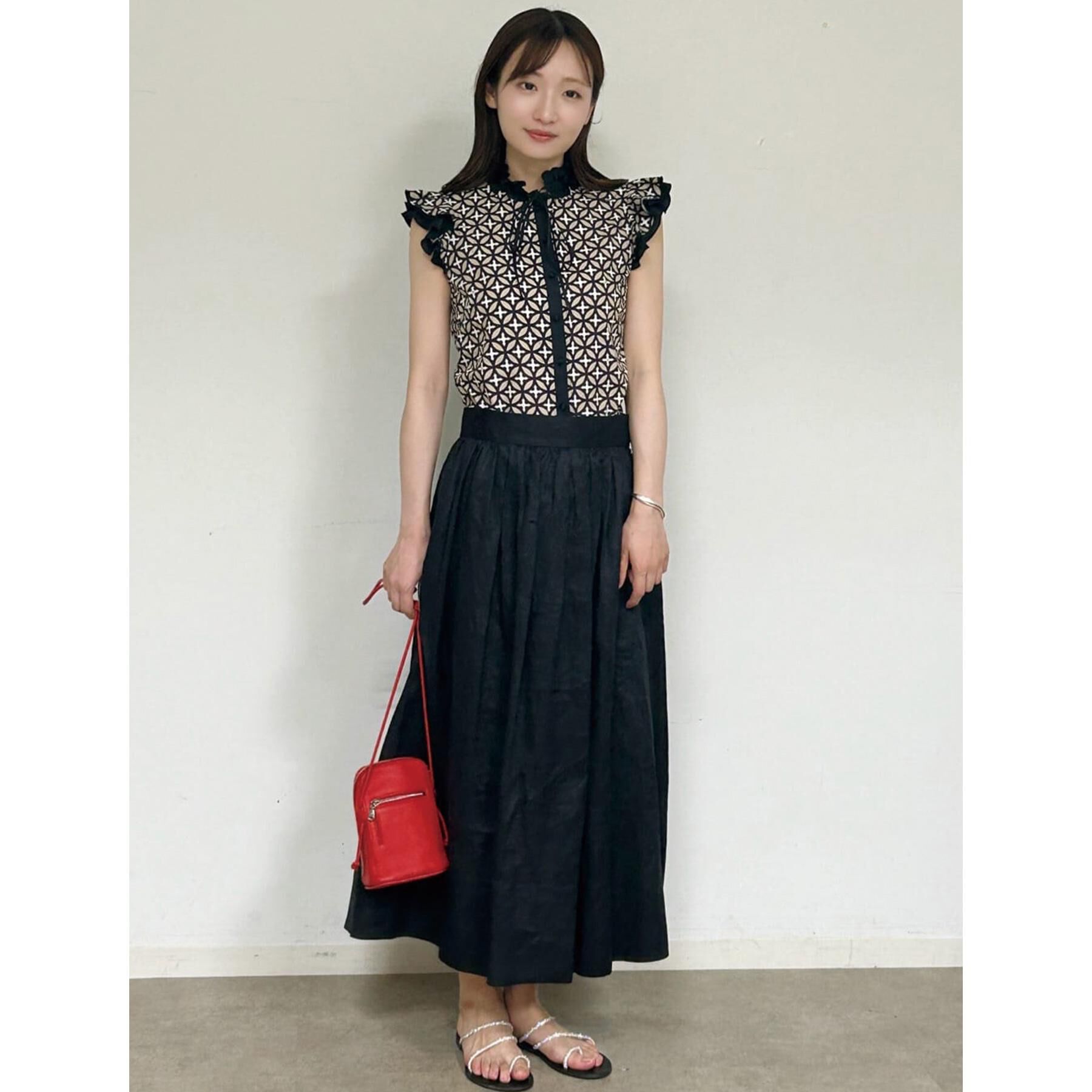 DRESSTERIOR「【洗える／ふんわり軽やか】フレンチリネンタックギャザースカート」|スカート|