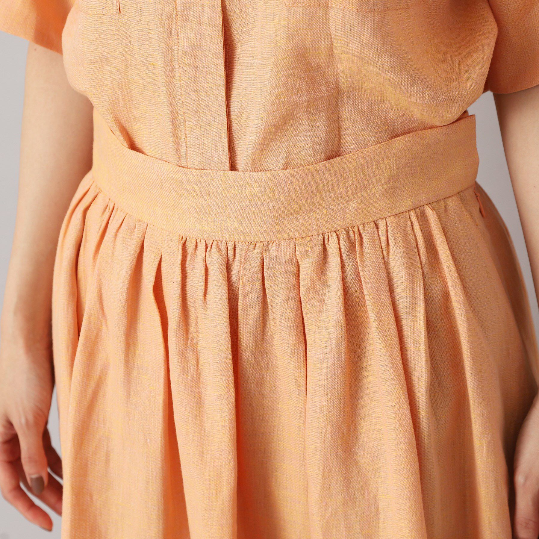 DRESSTERIOR「【洗える／ふんわり軽やか】フレンチリネンタックギャザースカート」|スカート|