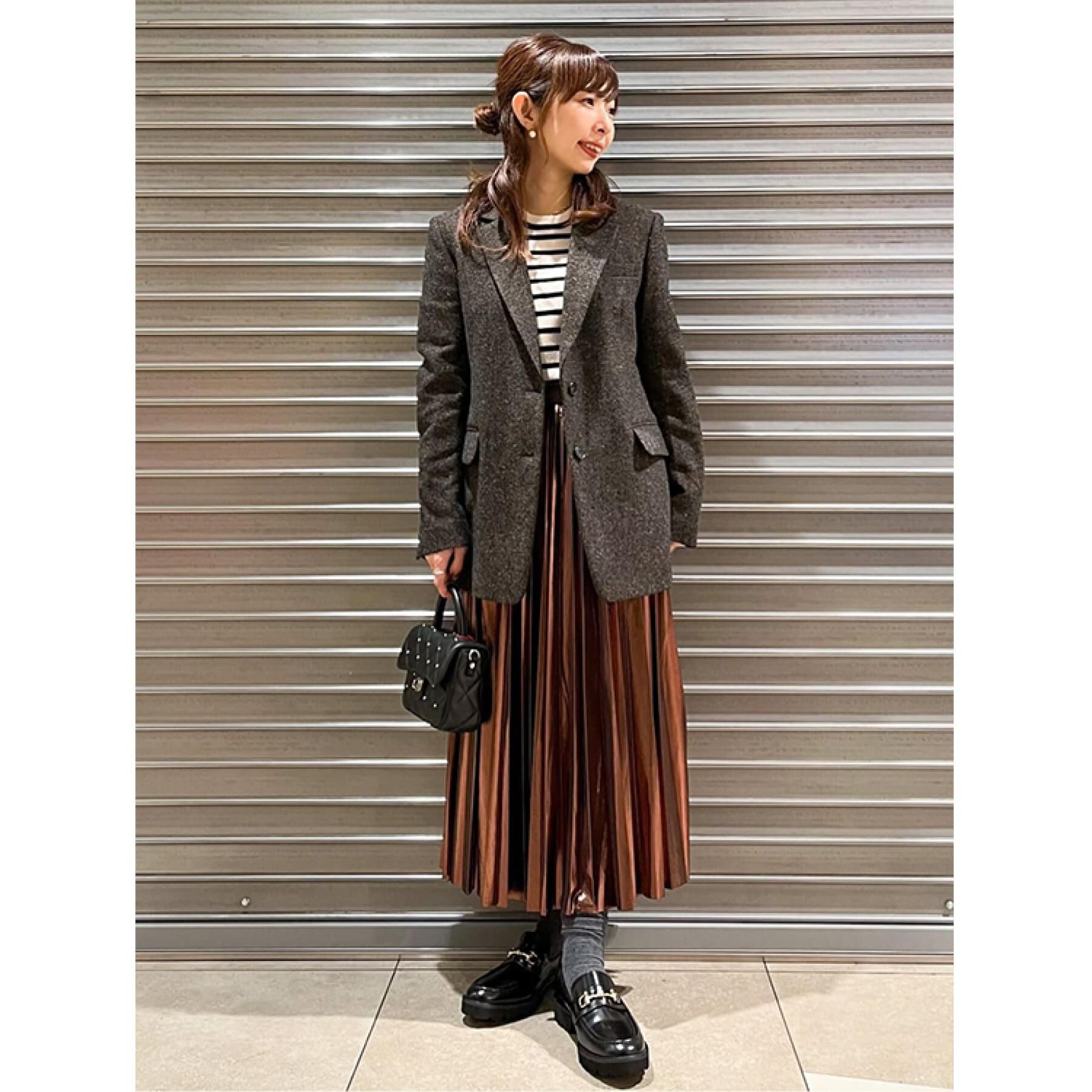 DRESSTERIOR「【洗える/ストレッチ性/オンオフ】箔プリントプリーツスカート」|スカート|