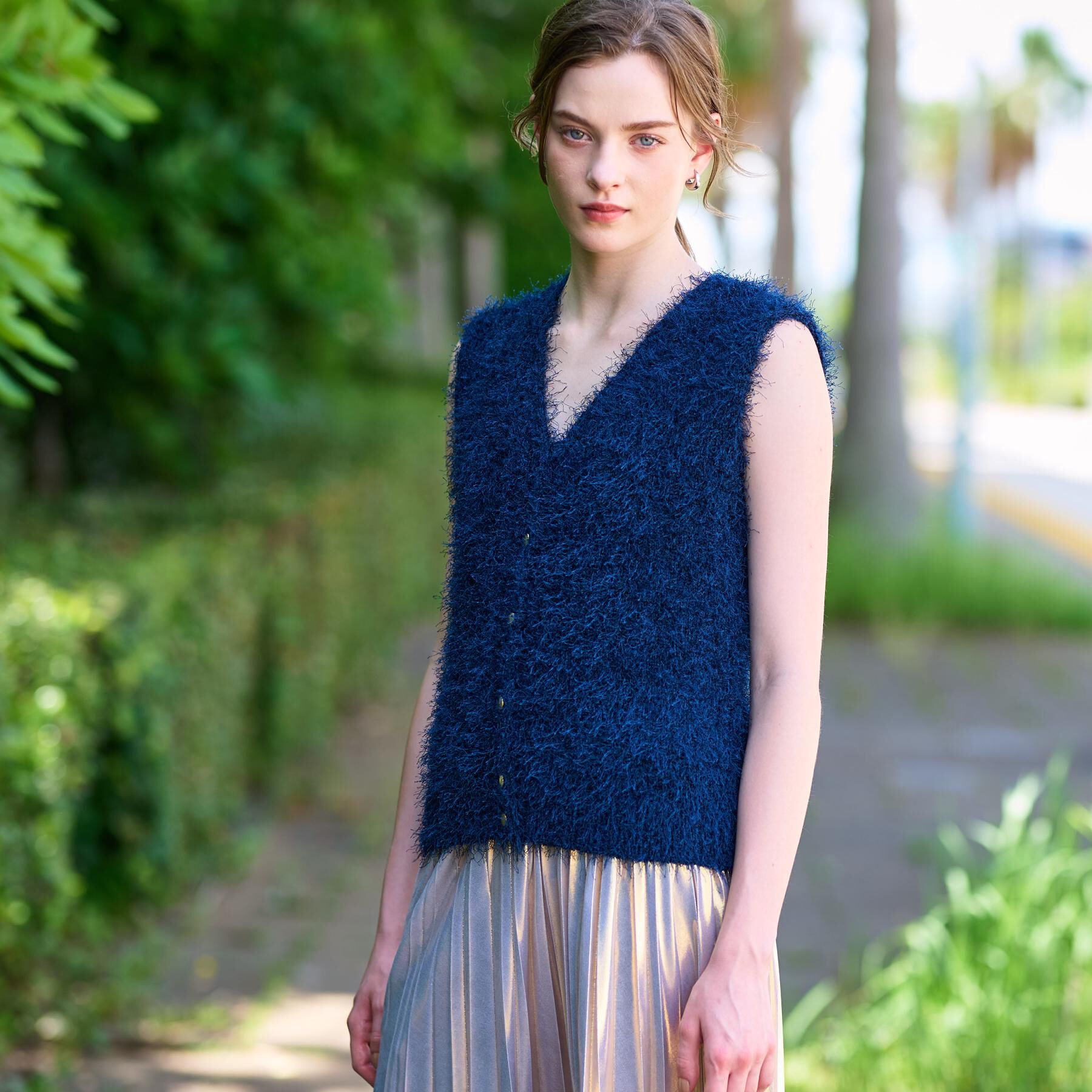 DRESSTERIOR「【洗える/前後2WAY】フェザーヤーン2WAYニットプルオーバー」|ニット・セーター|