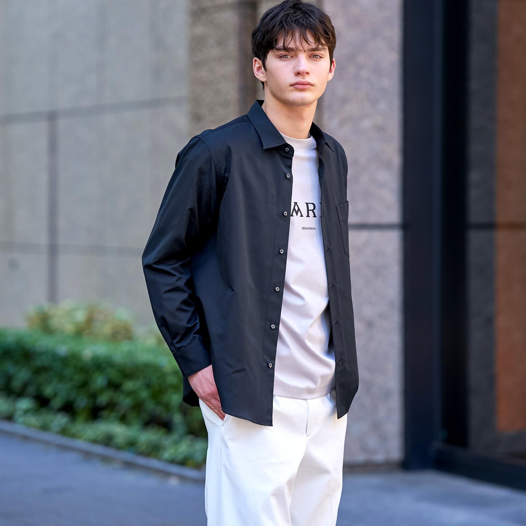 DRESSTERIOR「コットングログランシャツ」|シャツ・ブラウス|