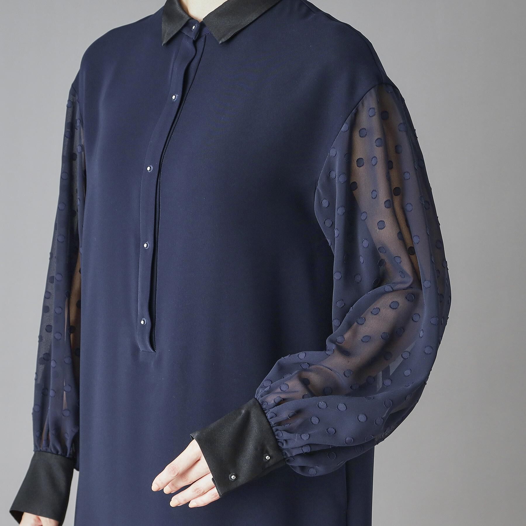 DRESSTERIOR「ダブルクロスボリュームスリーブミニワンピース」|ワンピース|