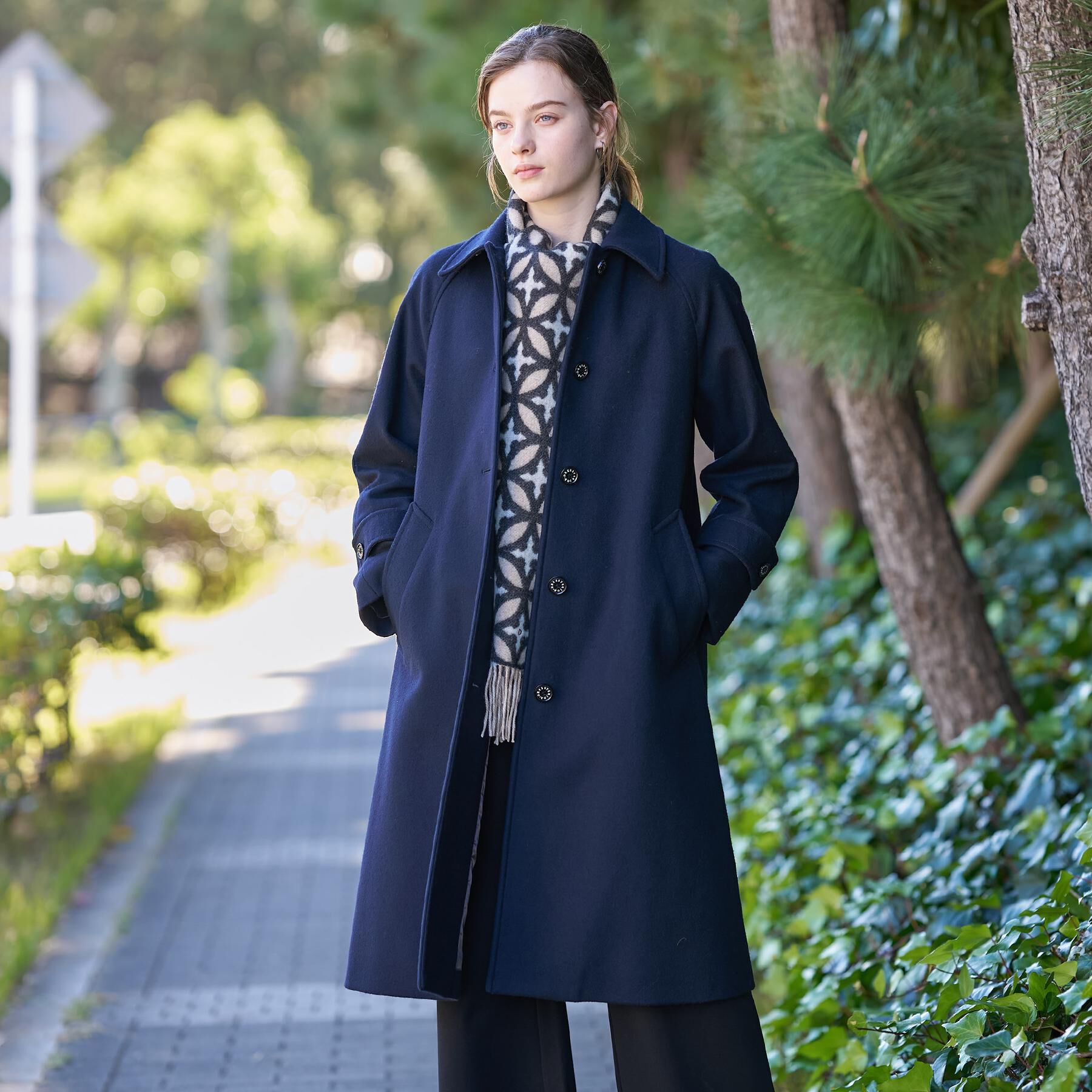 DRESSTERIOR「Super110sウールステンカラーコート」|ステンカラーコート|