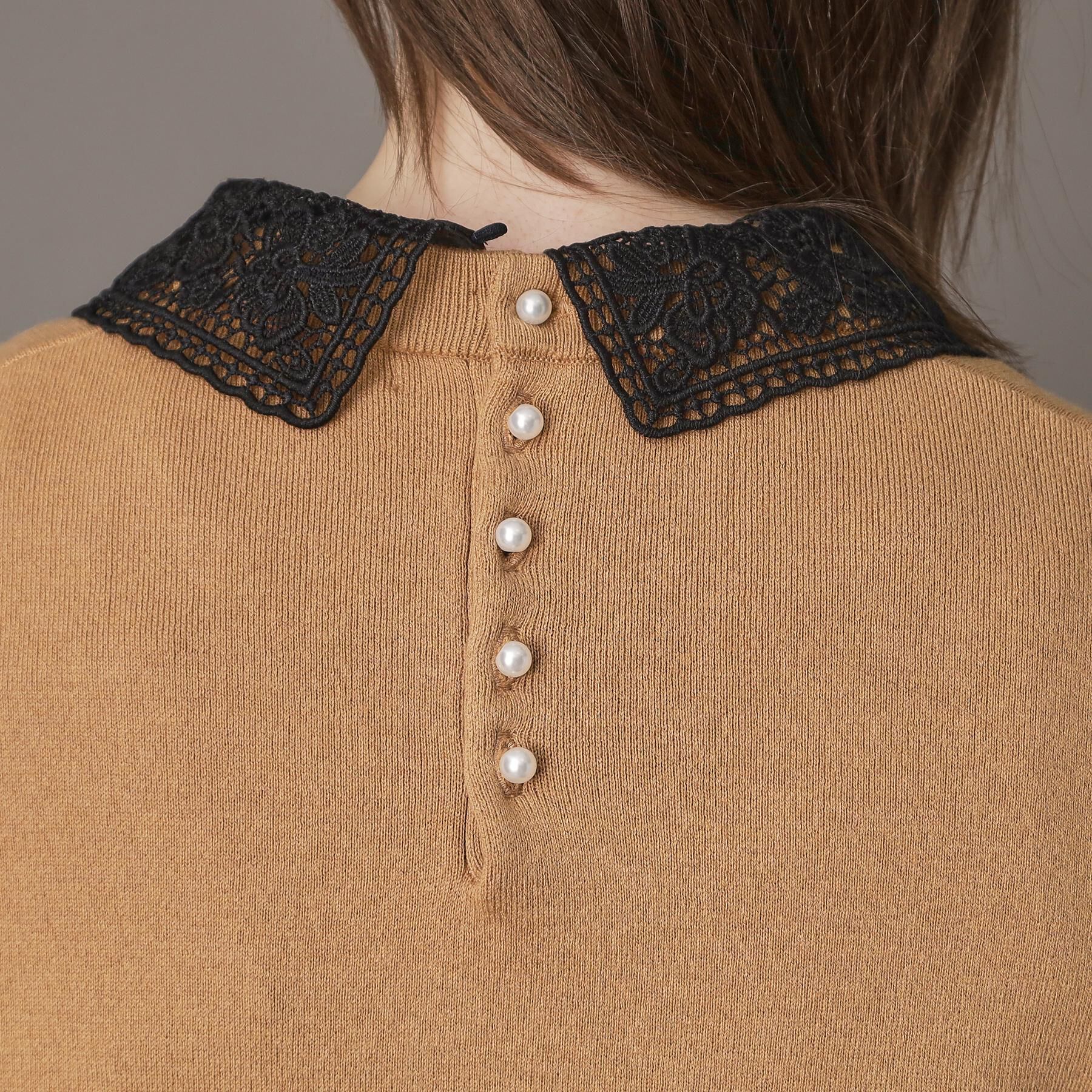 DRESSTERIOR「2WAYレースカラーニット」|ニット・セーター|