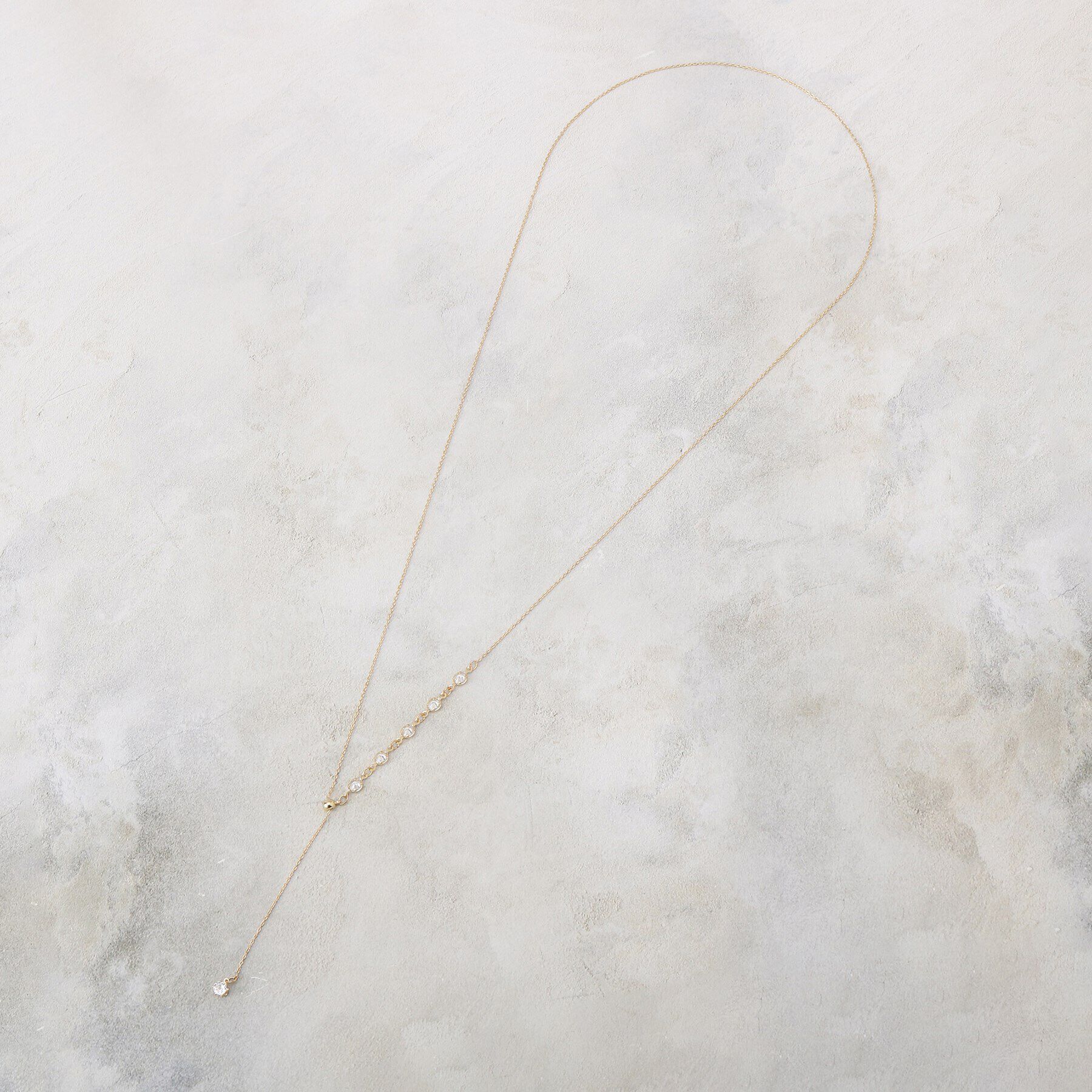 grove「ビジューラインY字スライドネックレス」|ネックレス|